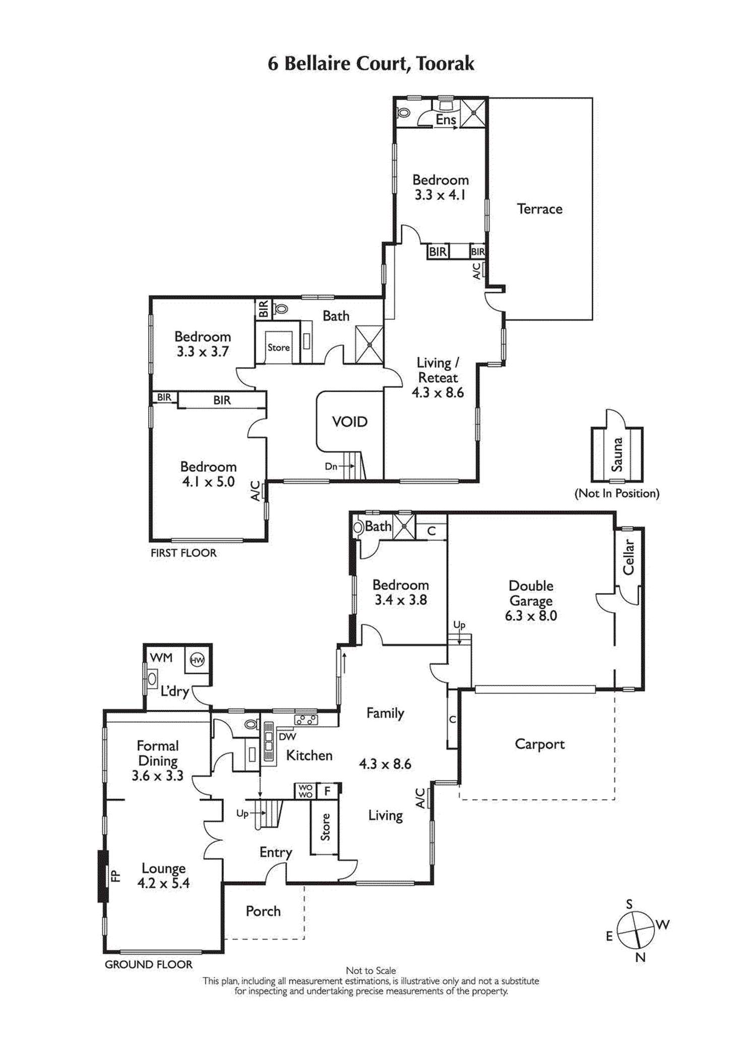 Floorplan of Homely house listing, 6 Bellaire Court, Toorak VIC 3142