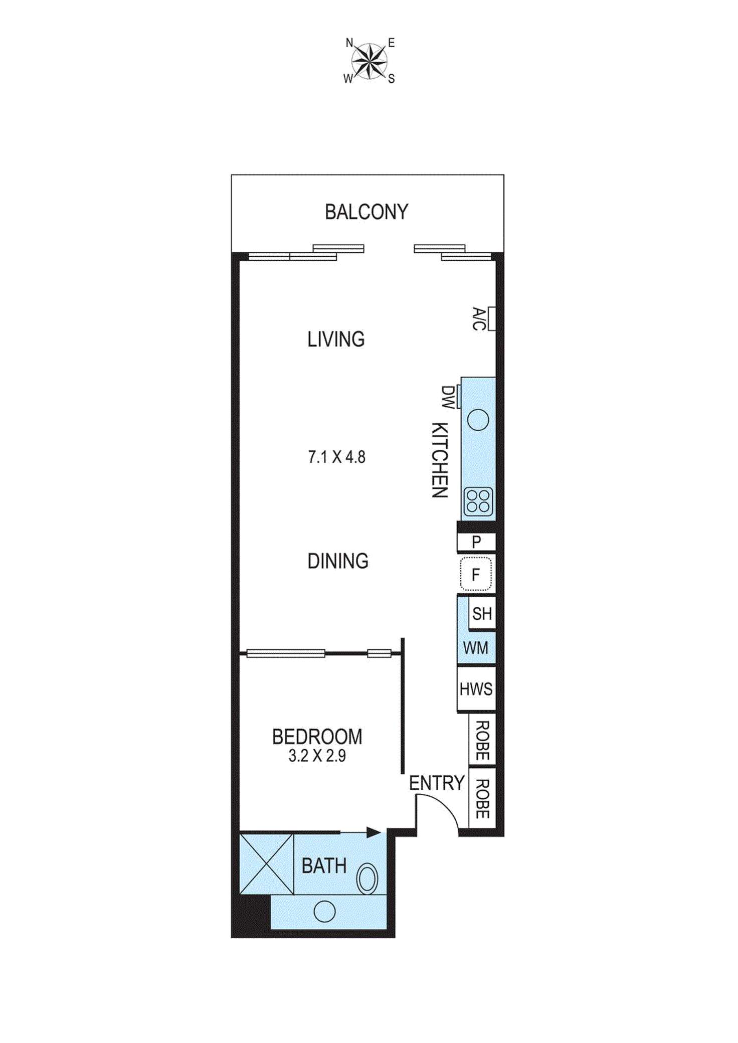 Floorplan of Homely apartment listing, 8/33 Johnston Street, Port Melbourne VIC 3207