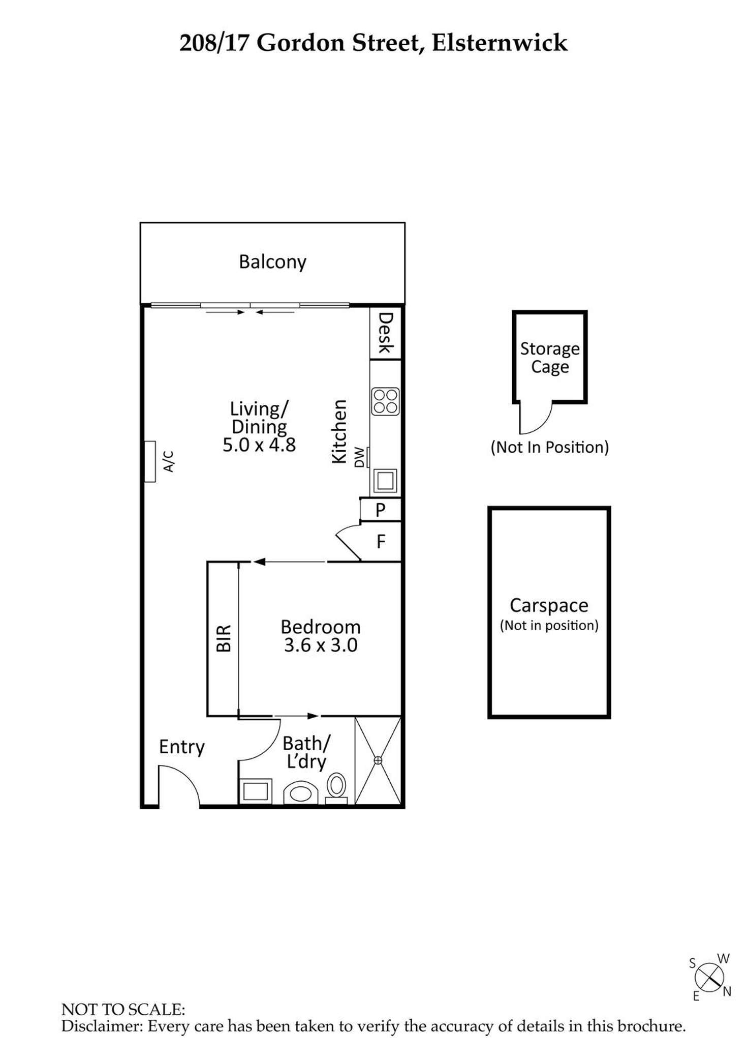 Floorplan of Homely apartment listing, 208/17 Gordon Street, Elsternwick VIC 3185