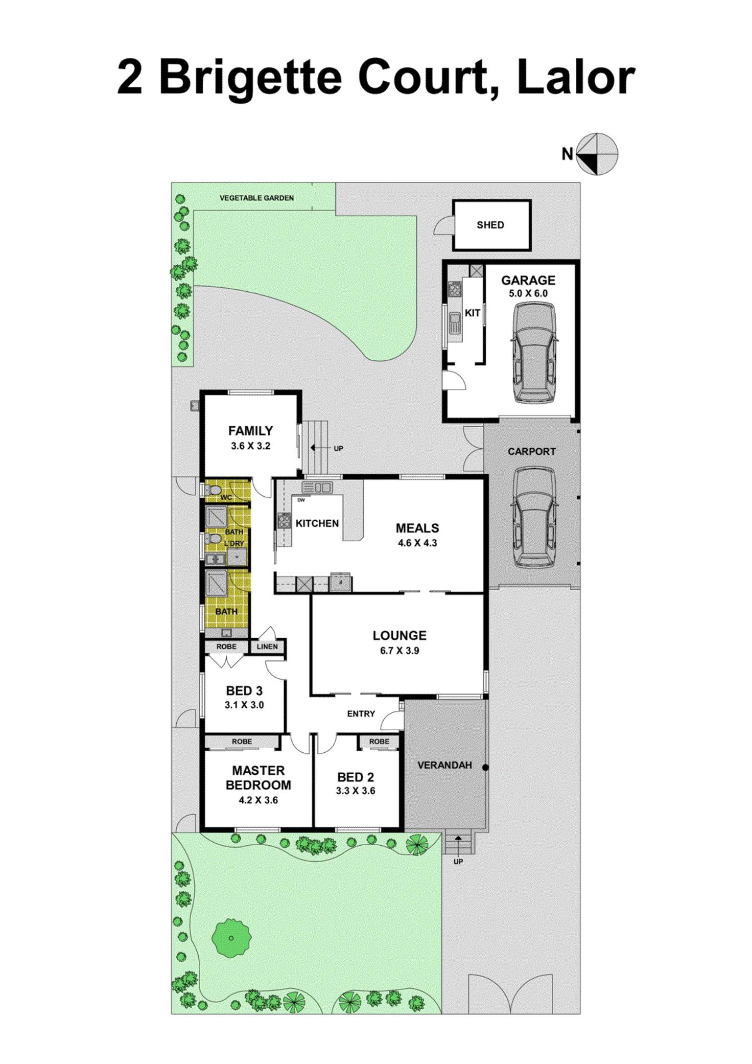 Floorplan of Homely house listing, 2 Brigette Court, Lalor VIC 3075