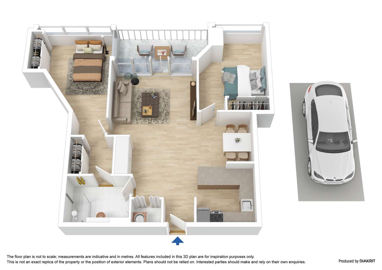 Floorplan of Homely apartment listing, 1403/250 Elizabeth Street, Melbourne VIC 3000