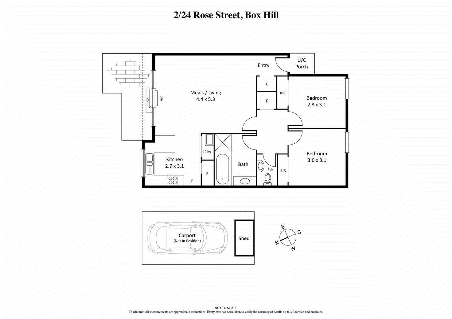 Floorplan of Homely unit listing, 2/24 Rose Street, Box Hill VIC 3128