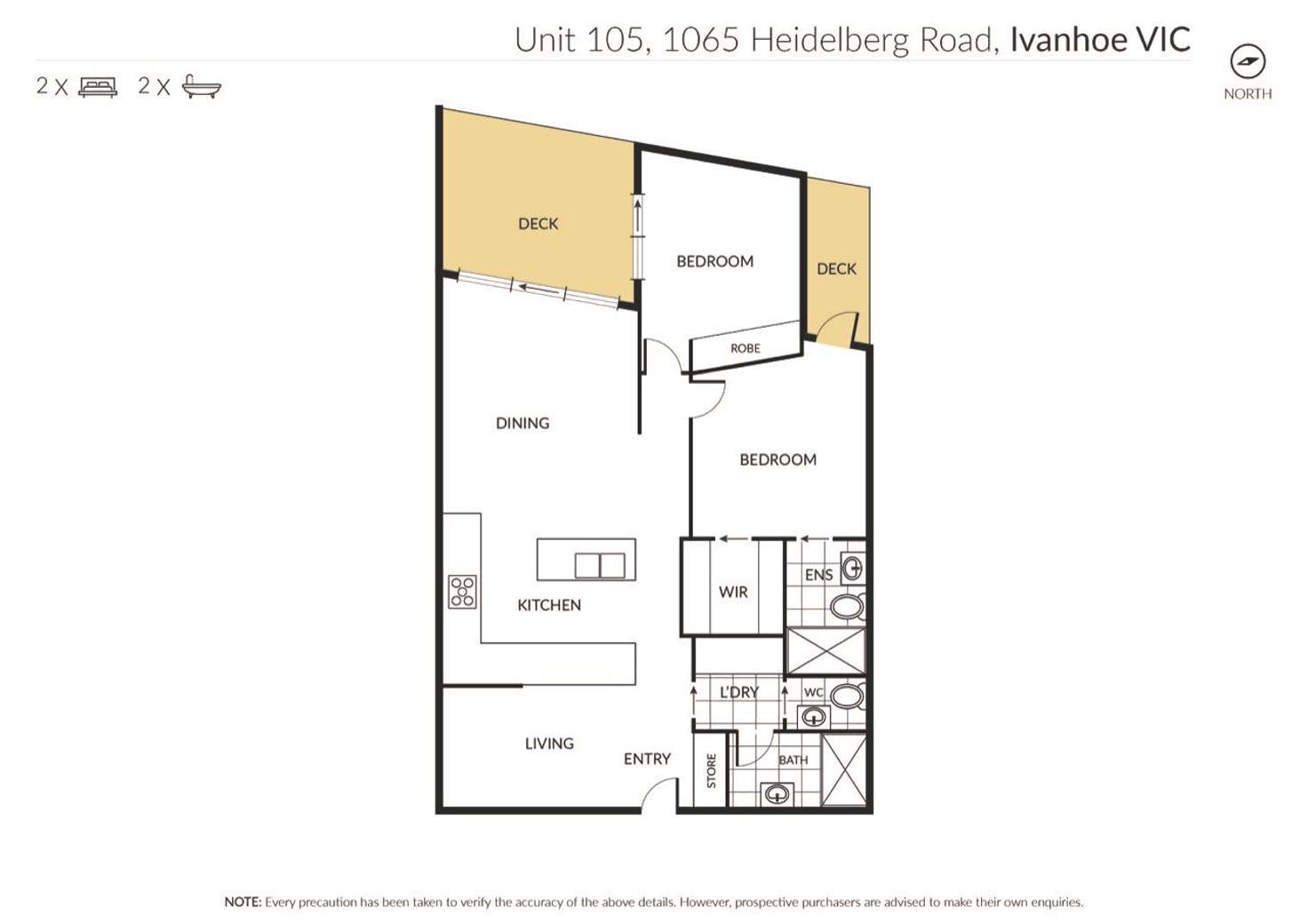 Floorplan of Homely apartment listing, 105/1065 Heidelberg Road, Ivanhoe VIC 3079