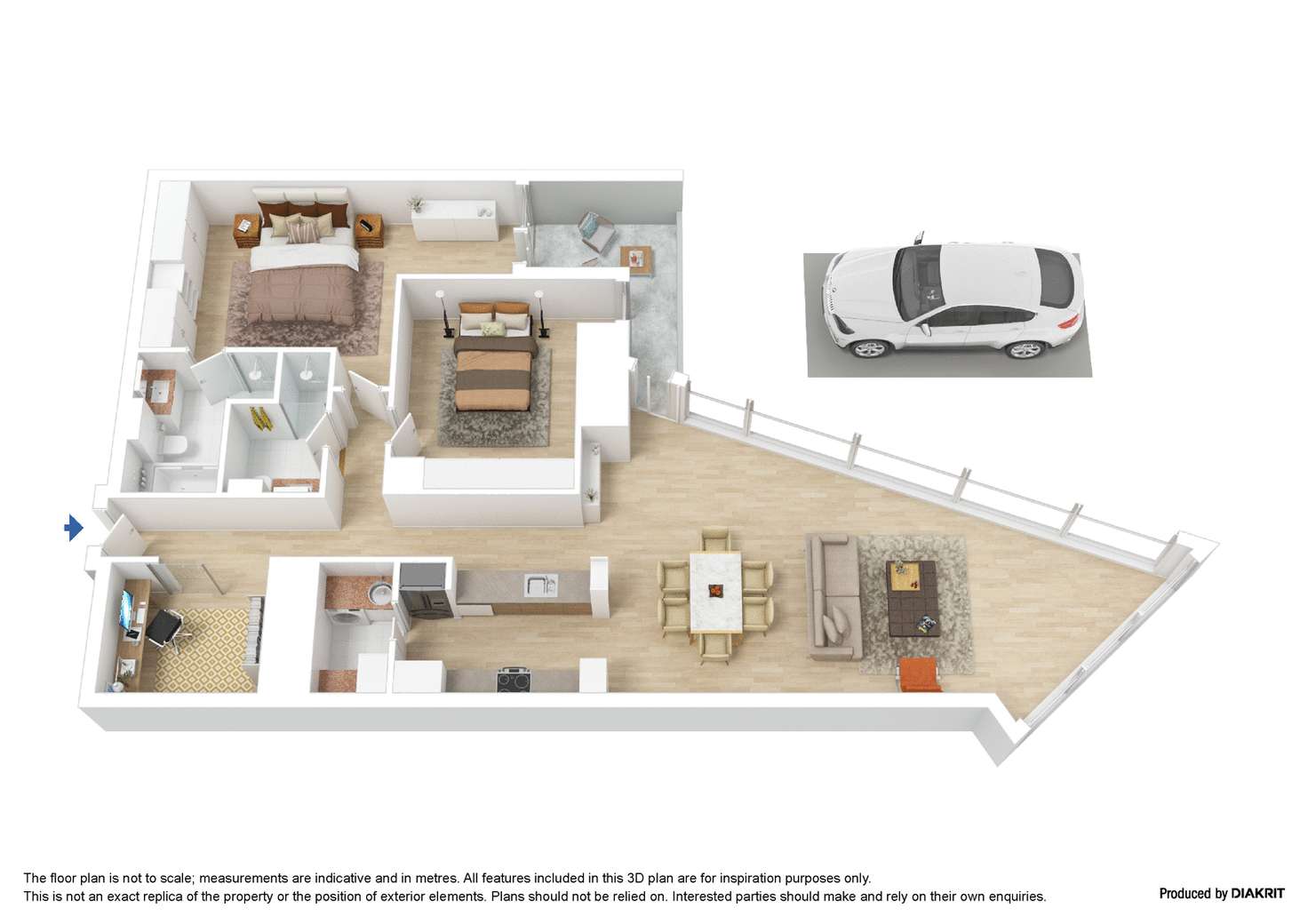 Floorplan of Homely apartment listing, 3602/7 Riverside Quay, Southbank VIC 3006