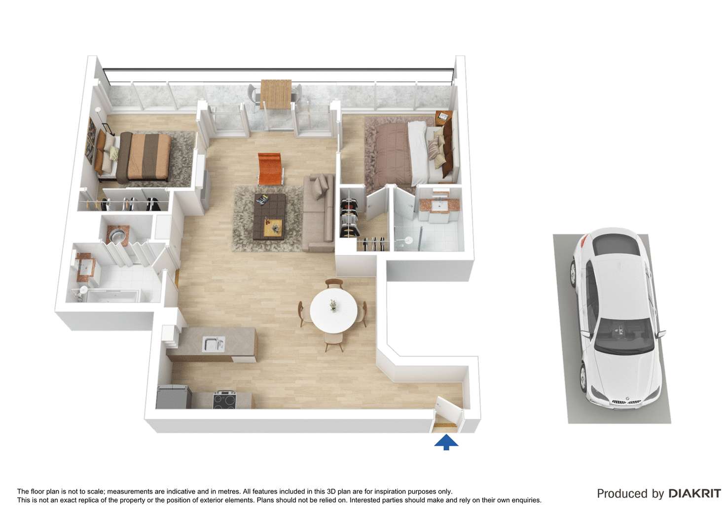 Floorplan of Homely apartment listing, 117/100 Kavanagh Street, Southbank VIC 3006
