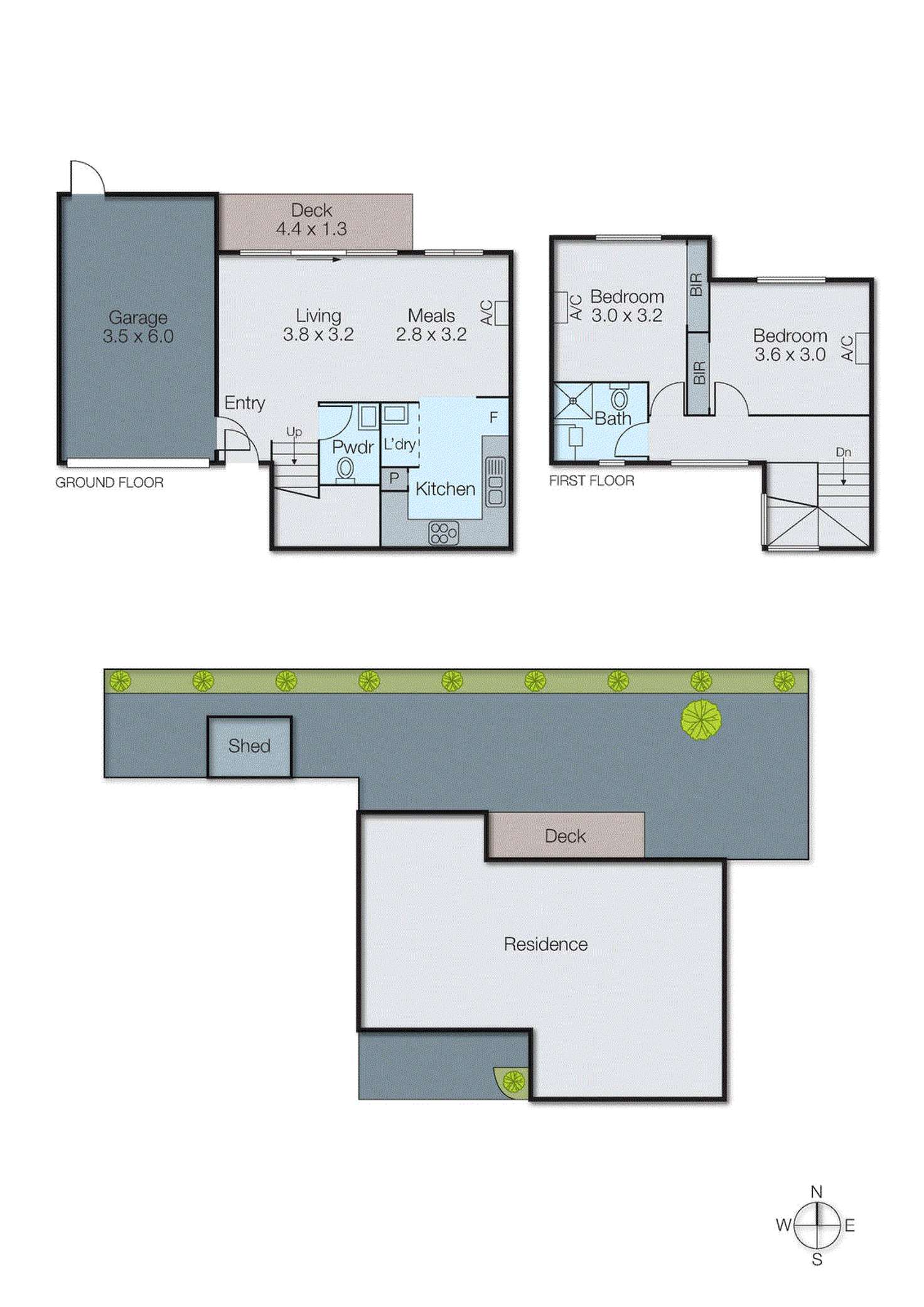 Floorplan of Homely townhouse listing, 2/44 Leonie Avenue, Mount Waverley VIC 3149