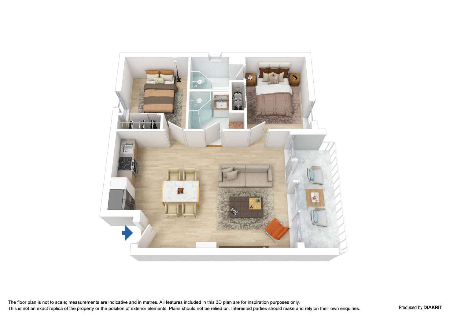 Floorplan of Homely apartment listing, 2005/380 Little Lonsdale Street, Melbourne VIC 3000