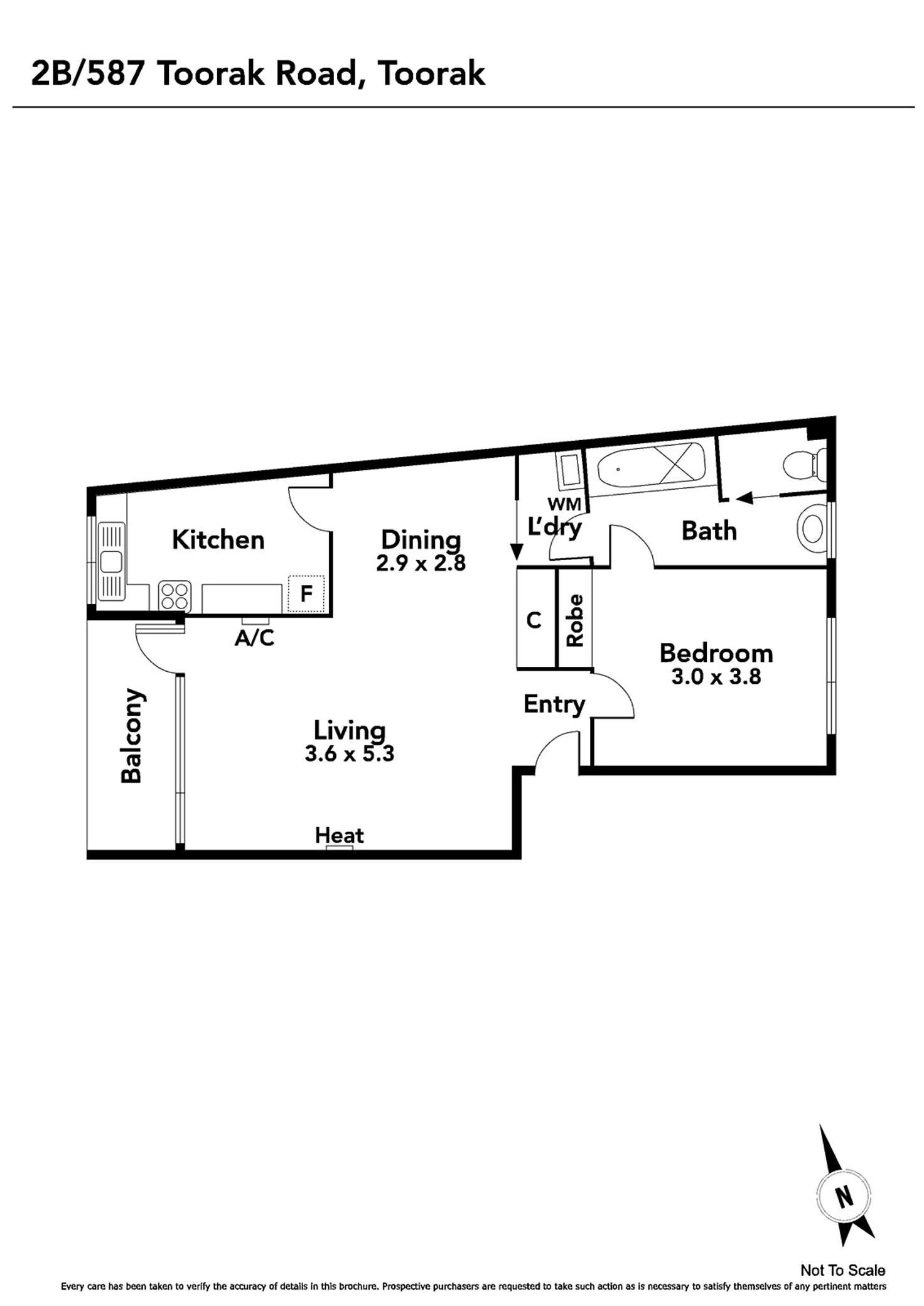 Floorplan of Homely apartment listing, 2b/587 Toorak Road, Toorak VIC 3142