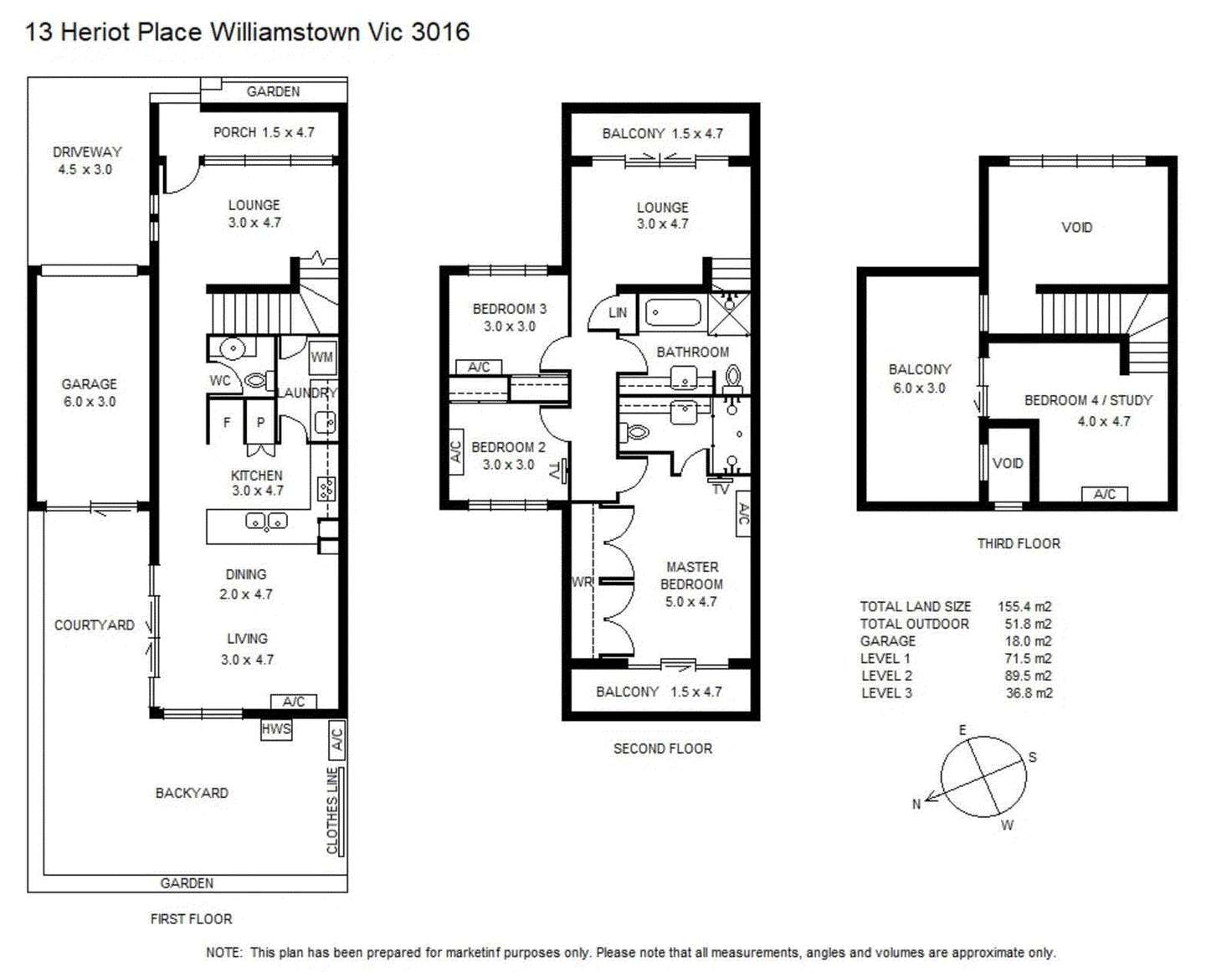 Floorplan of Homely house listing, 13 Heriot Place, Williamstown VIC 3016