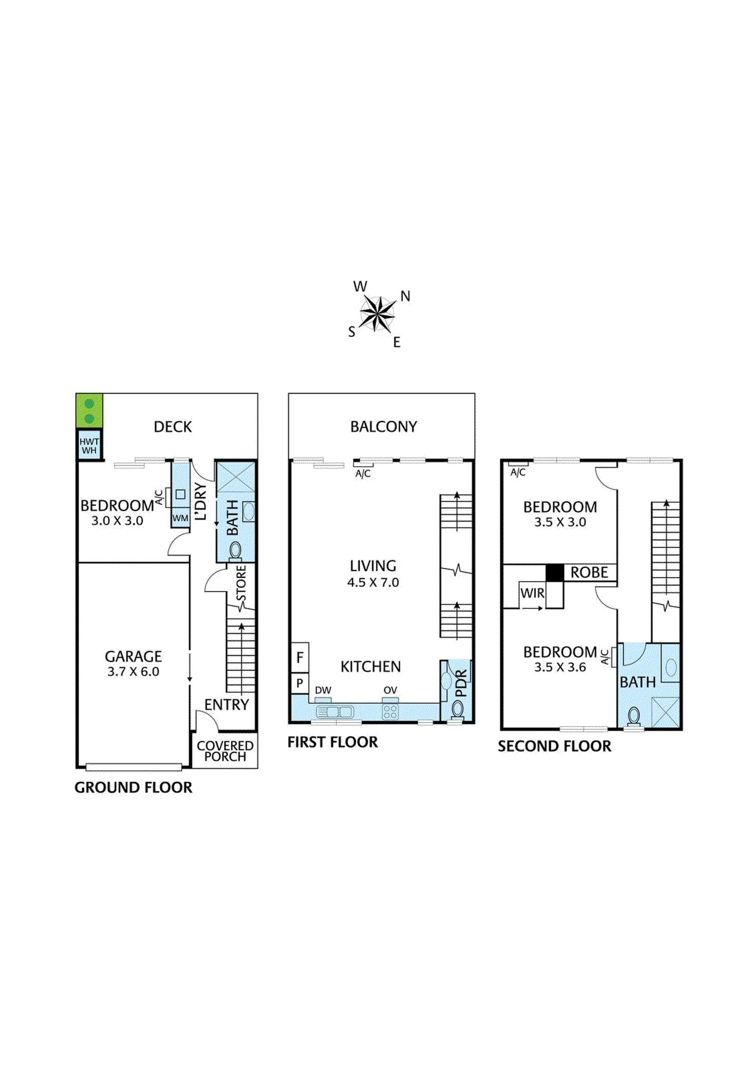 Floorplan of Homely townhouse listing, 9/2 Laburnum Street, Blackburn VIC 3130