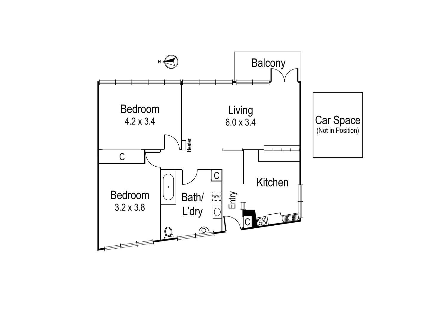 Floorplan of Homely apartment listing, 10/101 Lower Heidelberg Road, Ivanhoe VIC 3079