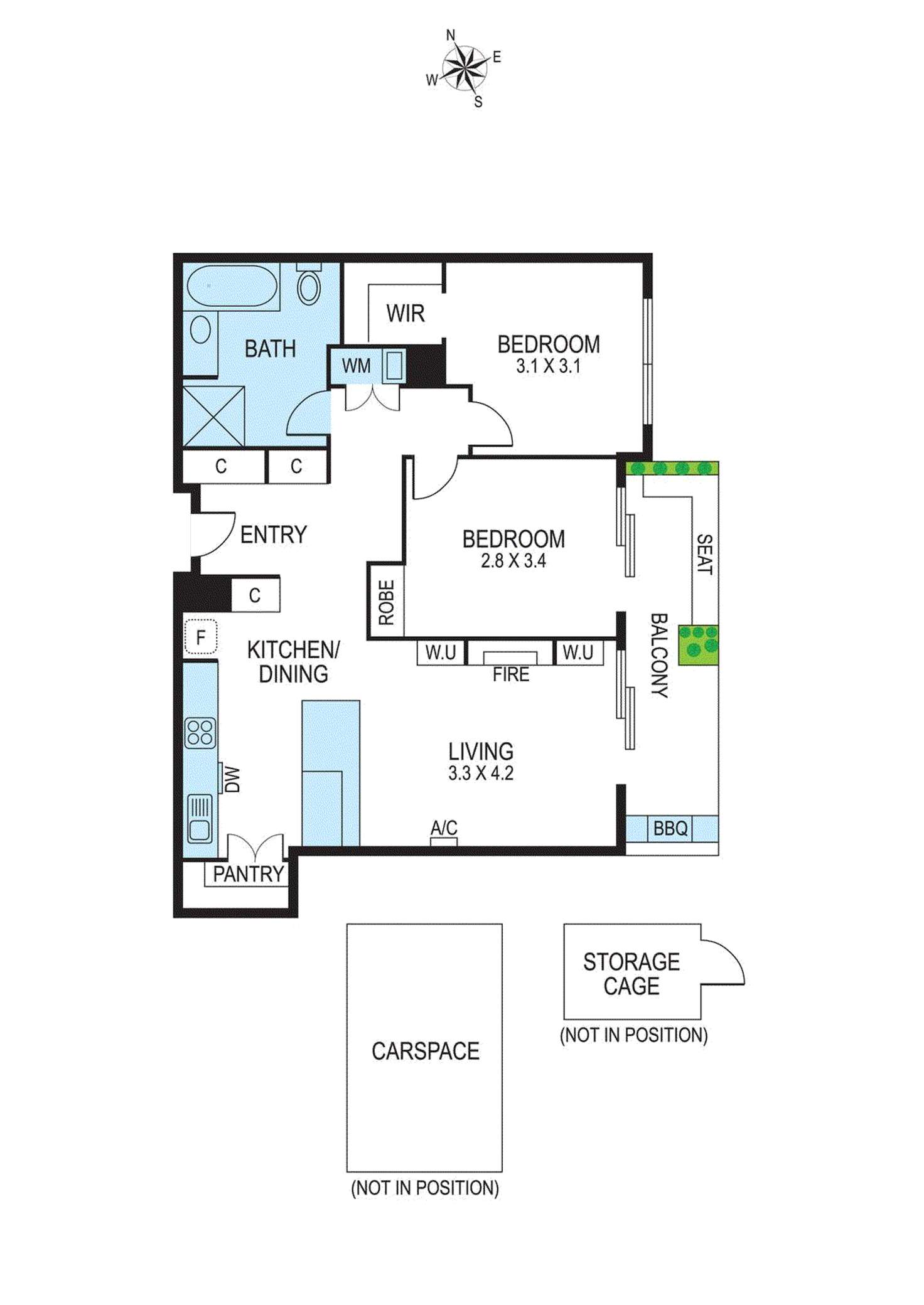 Floorplan of Homely apartment listing, 8/24 Woorayl Street, Carnegie VIC 3163