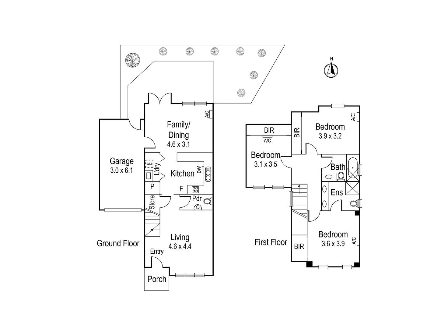 Floorplan of Homely townhouse listing, 4/22 Oriel Road, Ivanhoe VIC 3079