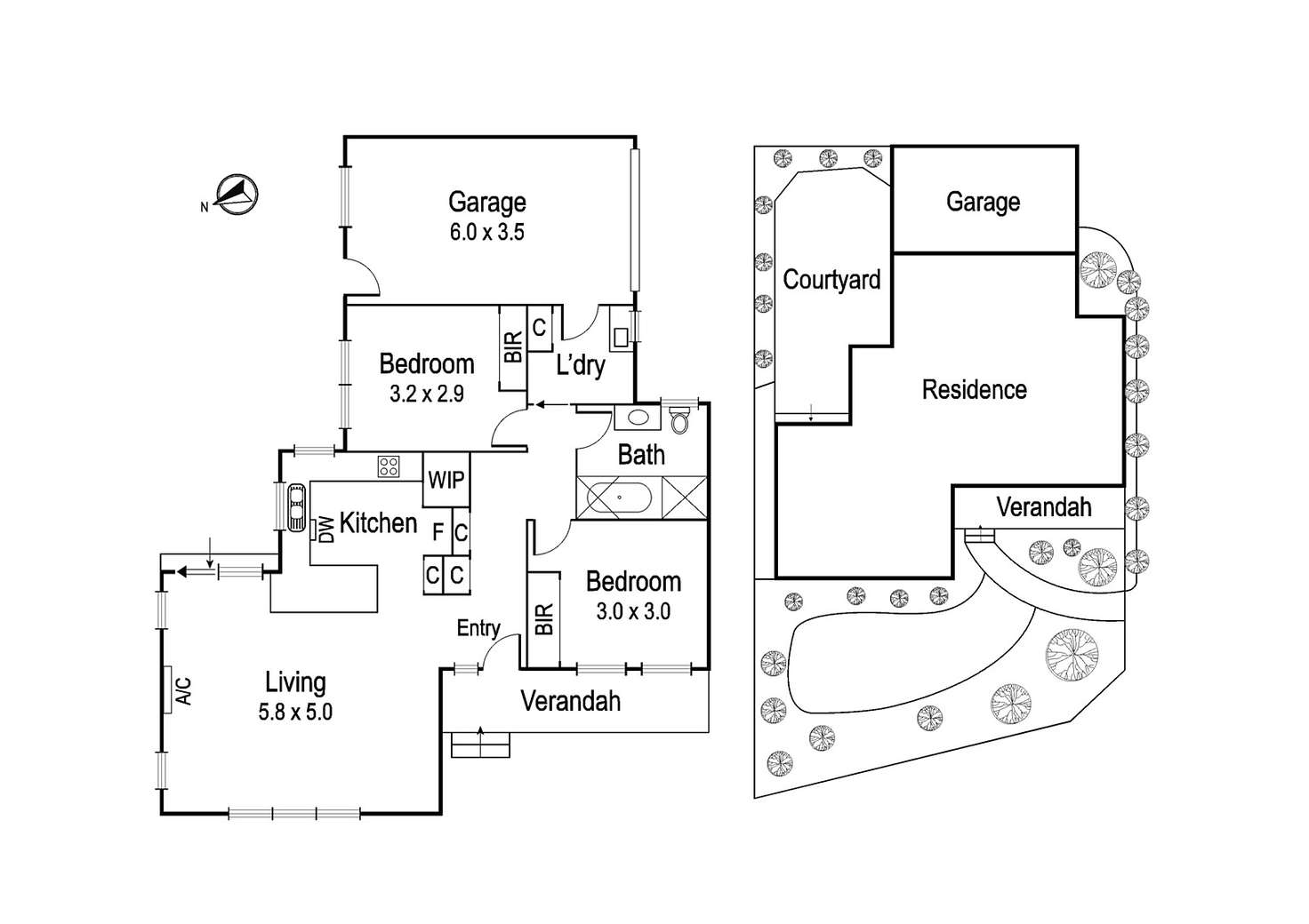 Floorplan of Homely unit listing, 1/6 Lawson Parade, Heidelberg Heights VIC 3081