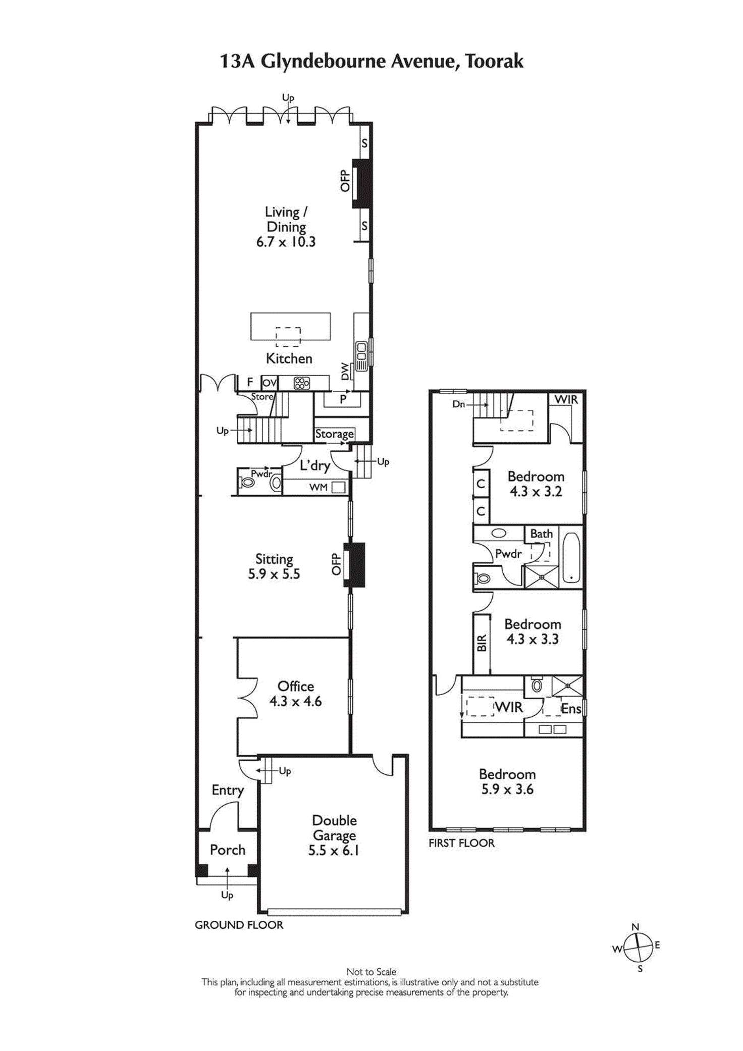 Floorplan of Homely townhouse listing, 13A Glyndebourne Avenue, Toorak VIC 3142