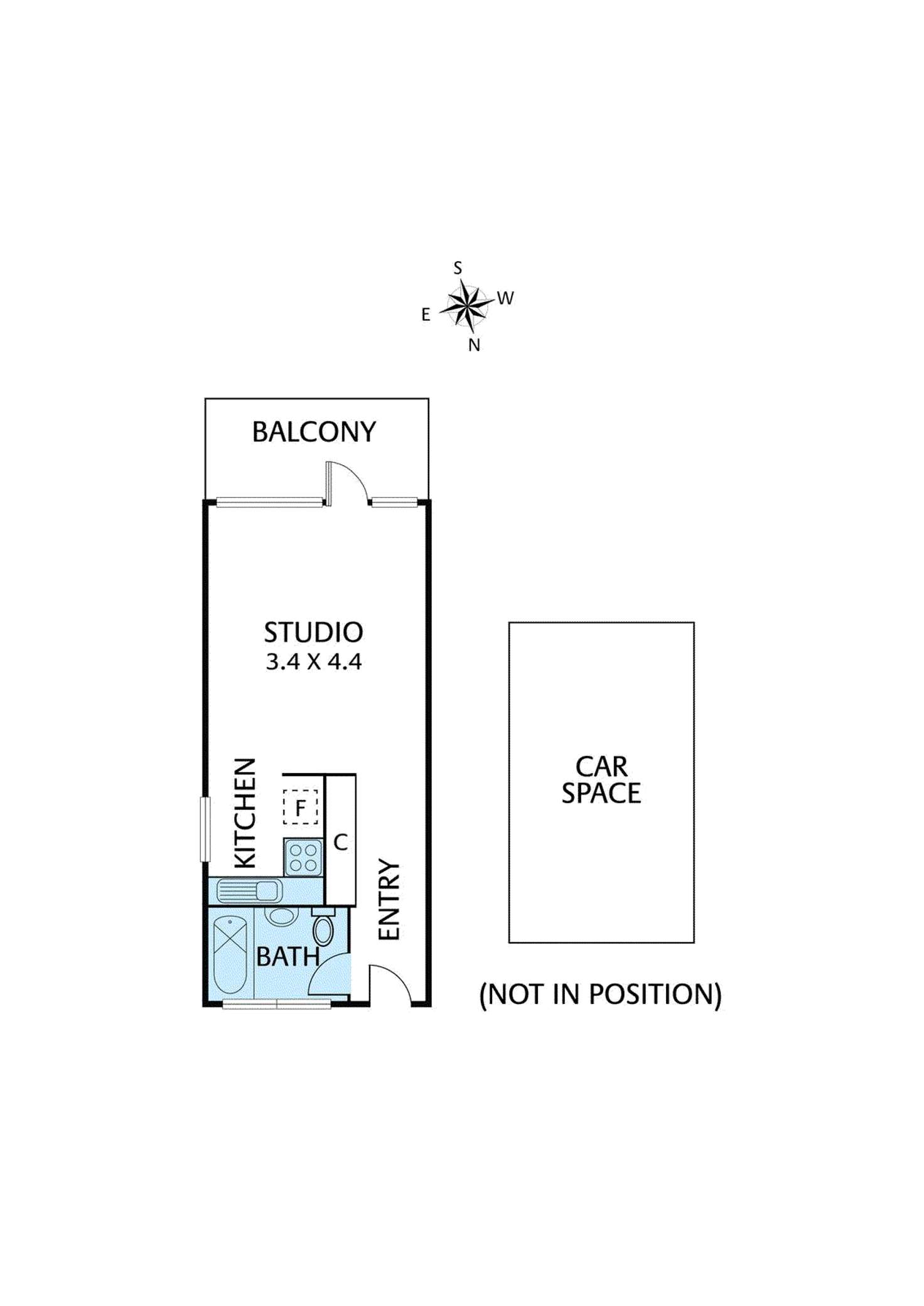 Floorplan of Homely apartment listing, 18/3-25 Hanover Street, Fitzroy VIC 3065