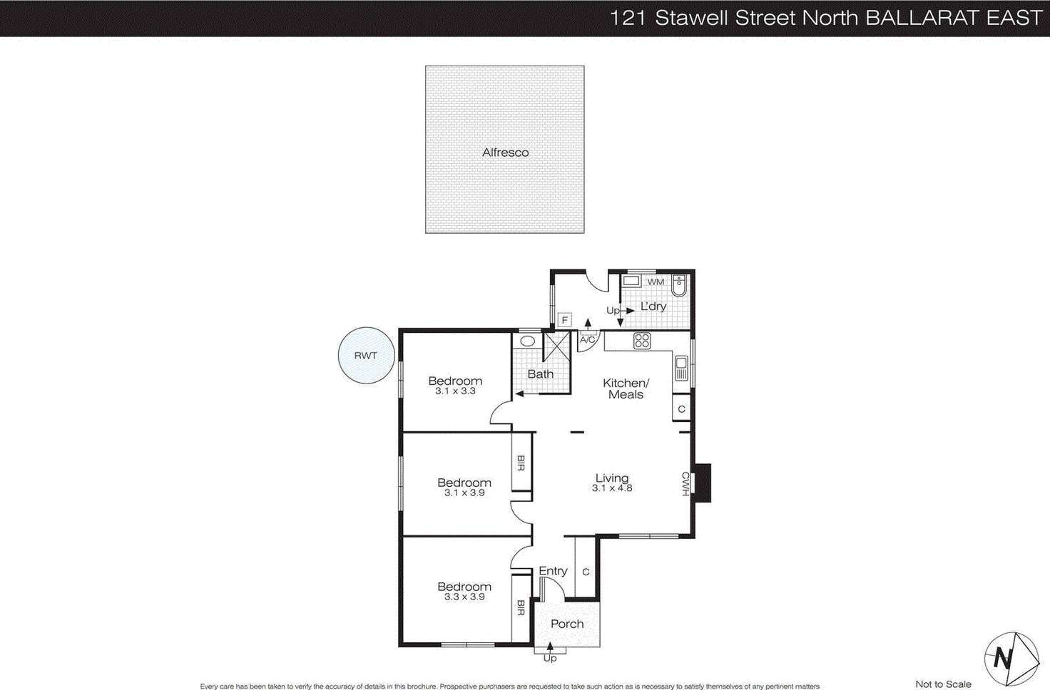 Floorplan of Homely house listing, 121 Stawell Street North, Ballarat East VIC 3350