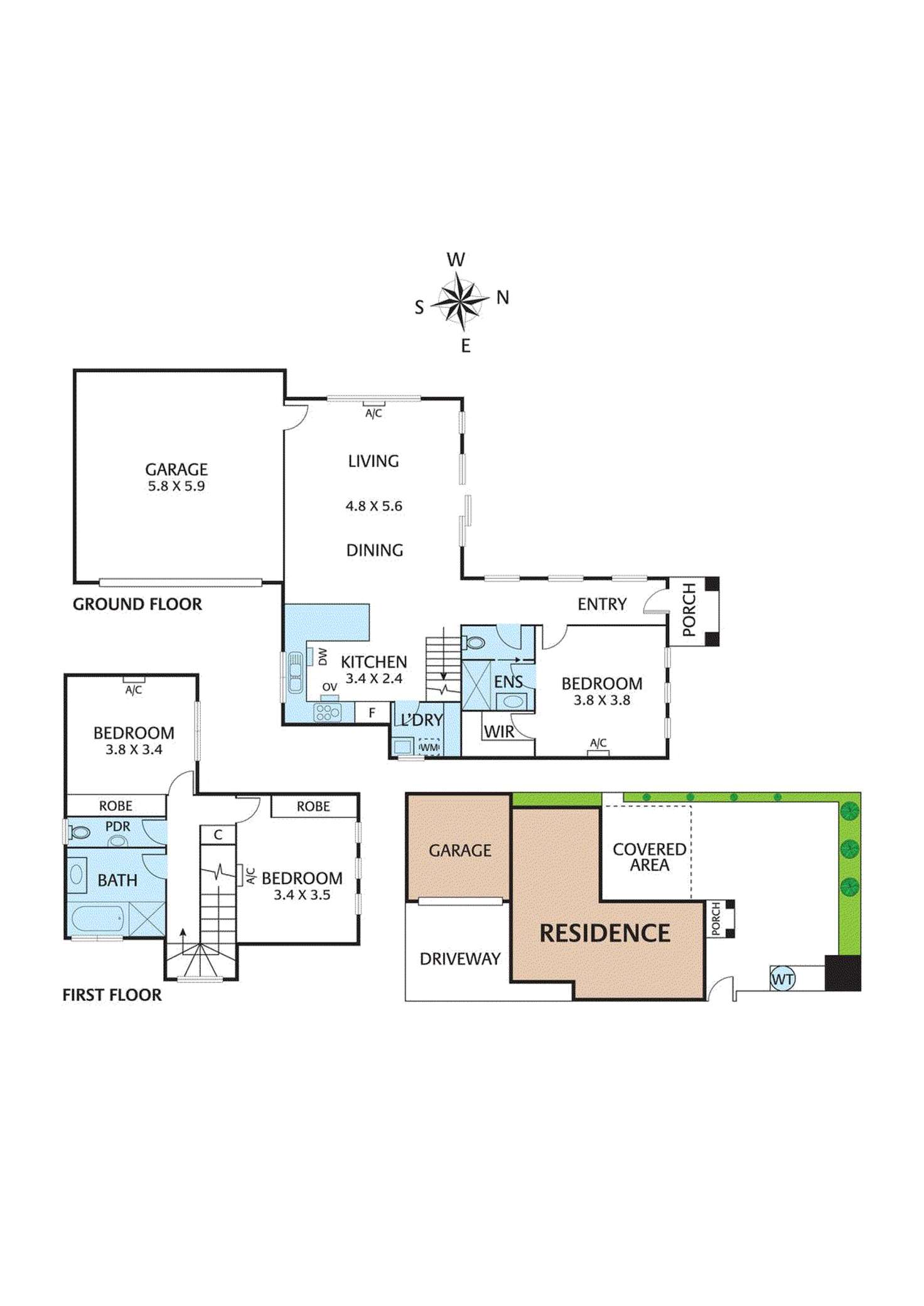 Floorplan of Homely townhouse listing, 1/126 Springfield Road, Blackburn VIC 3130