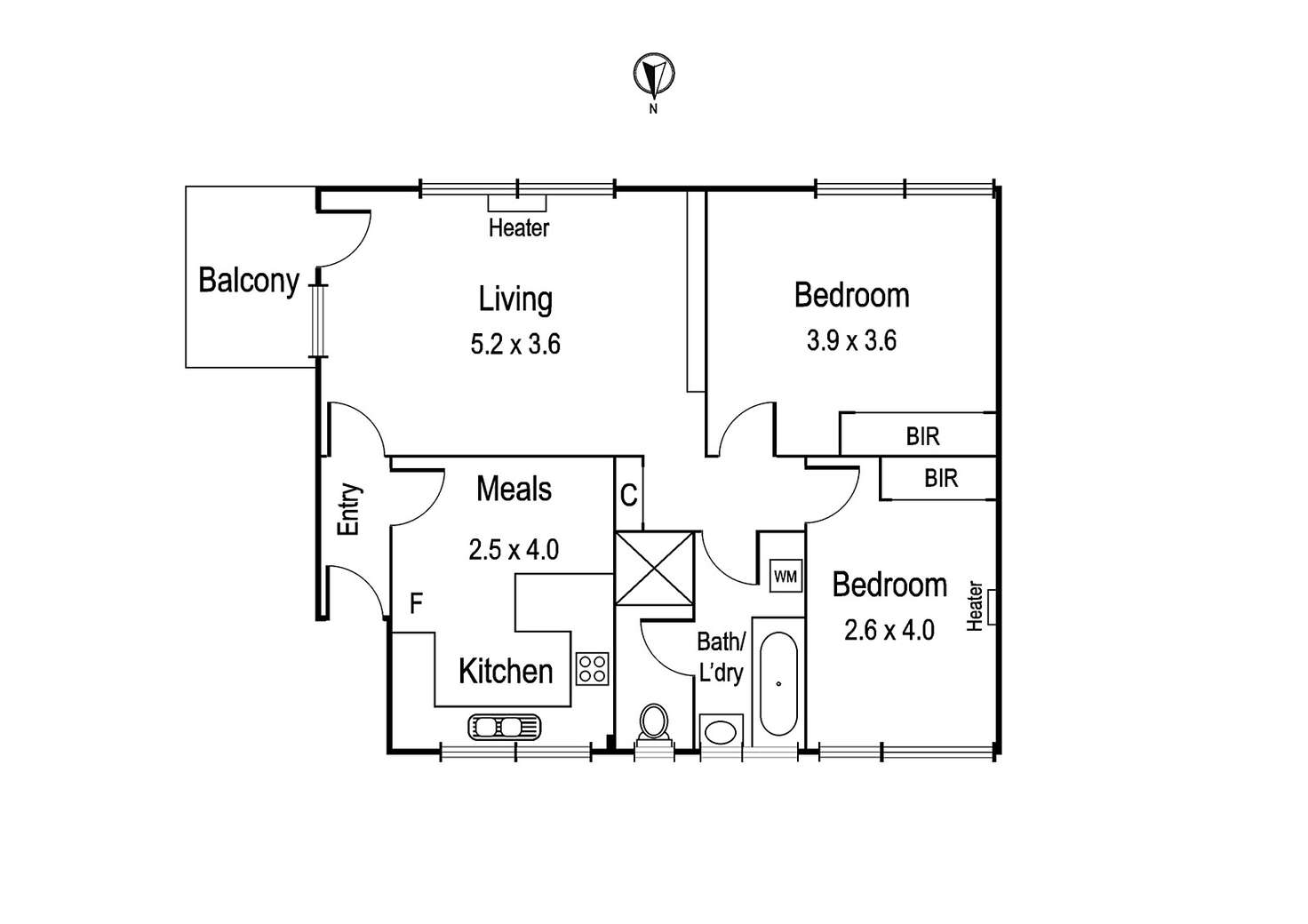 Floorplan of Homely apartment listing, 5/147 Marshall Street, Ivanhoe VIC 3079