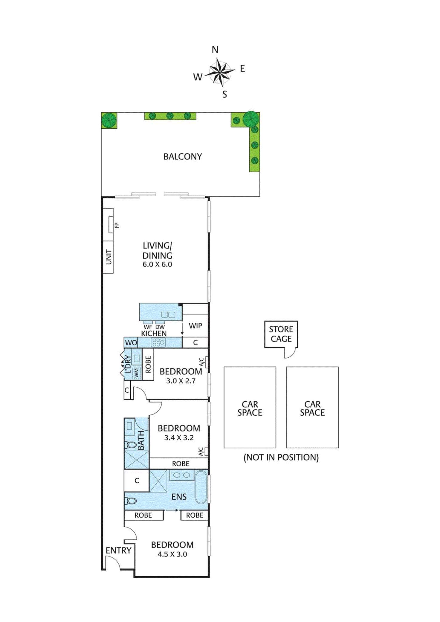 Floorplan of Homely apartment listing, 402/15 Livingstone Street, Ivanhoe VIC 3079