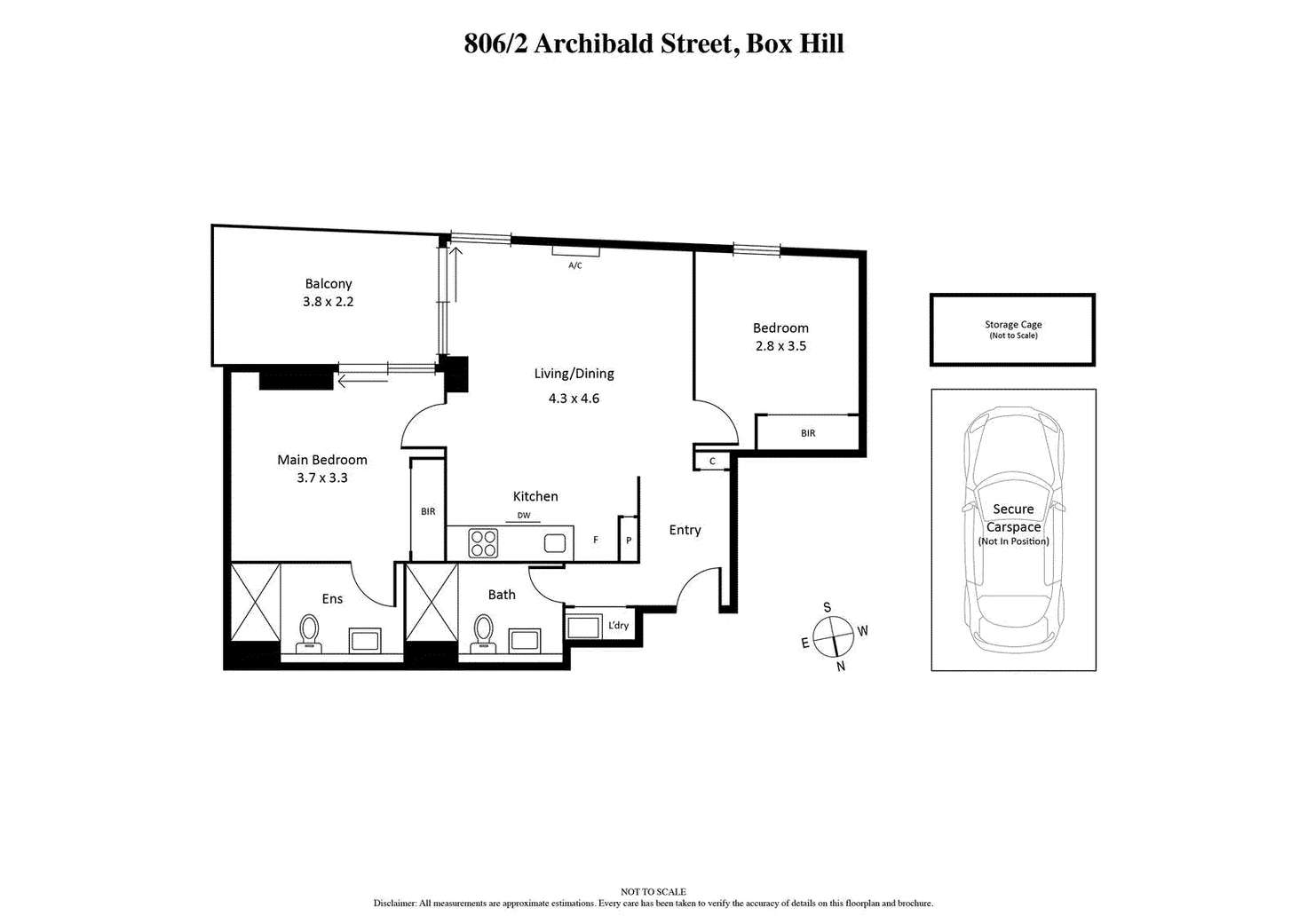 Floorplan of Homely apartment listing, 806/2-4 Archibald Street, Box Hill VIC 3128