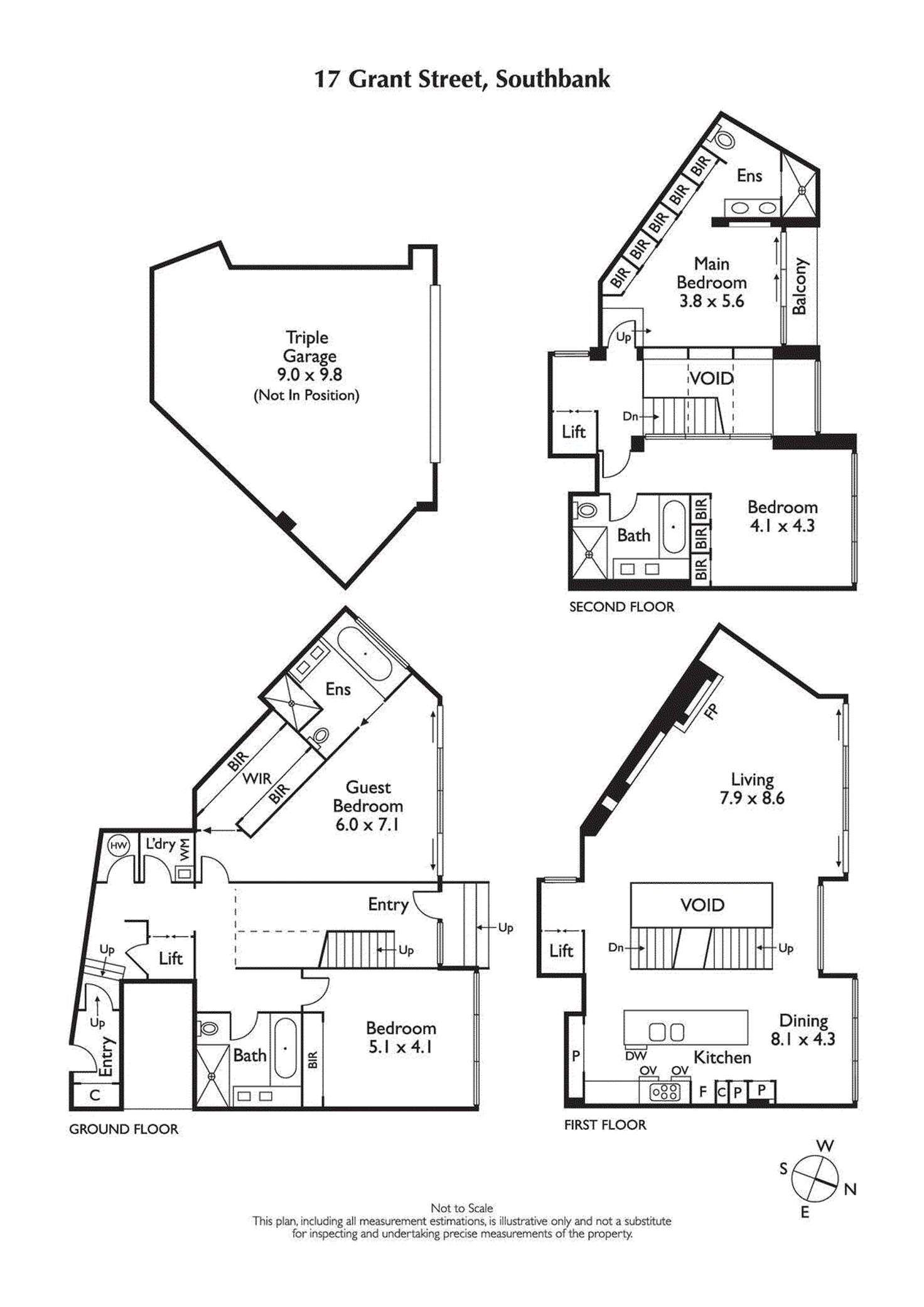 Floorplan of Homely townhouse listing, 17 Grant Street, Southbank VIC 3006