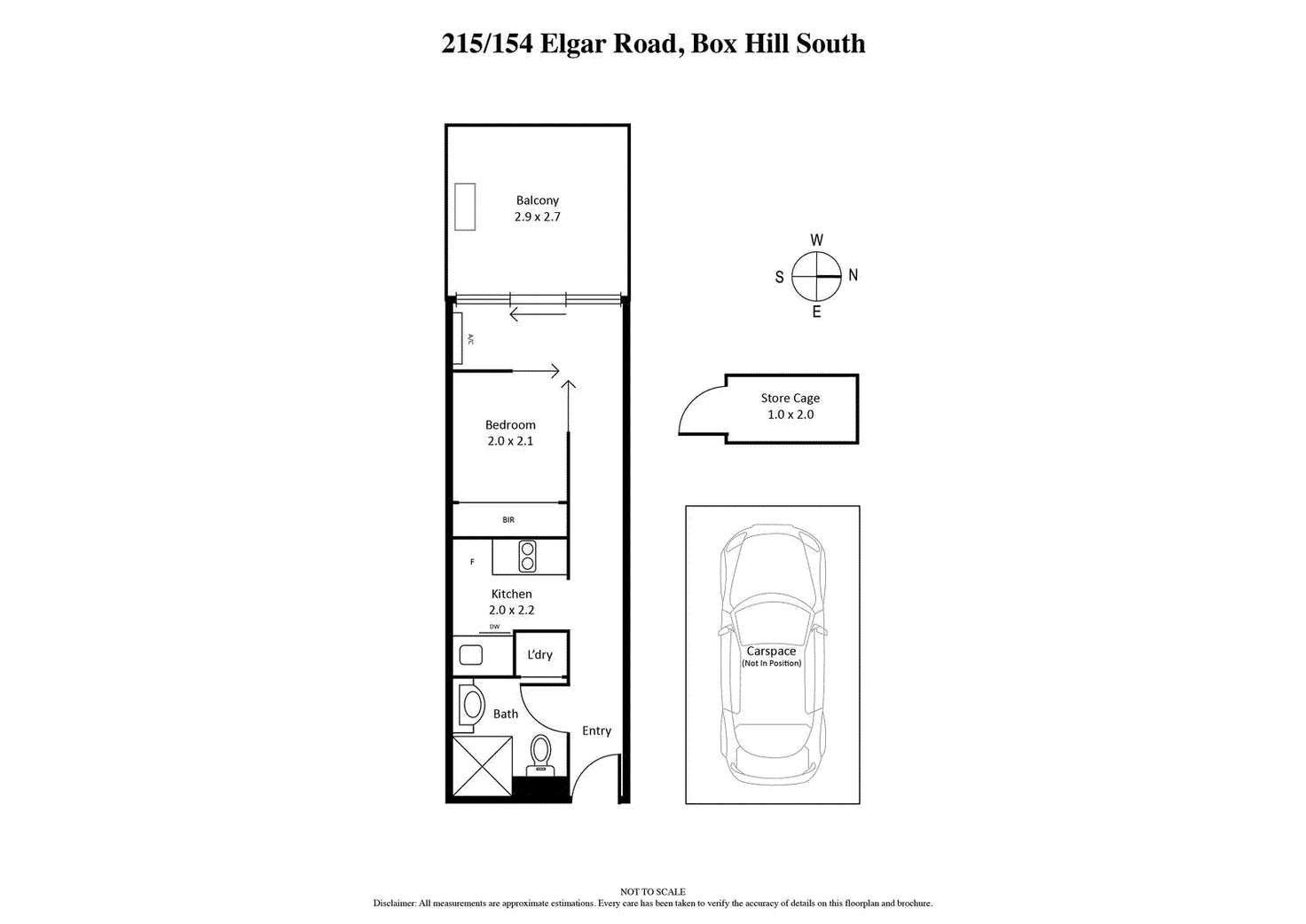 Floorplan of Homely apartment listing, 215/154 Elgar Road, Box Hill South VIC 3128