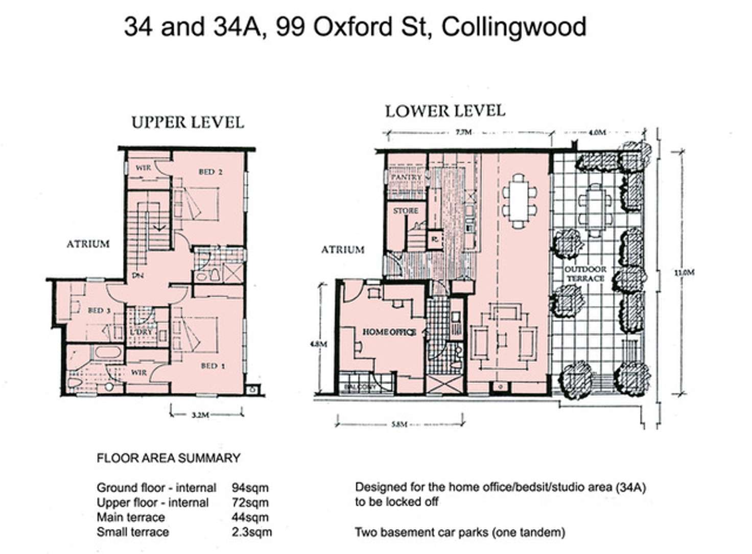 Floorplan of Homely apartment listing, 34/99 Oxford Street, Collingwood VIC 3066