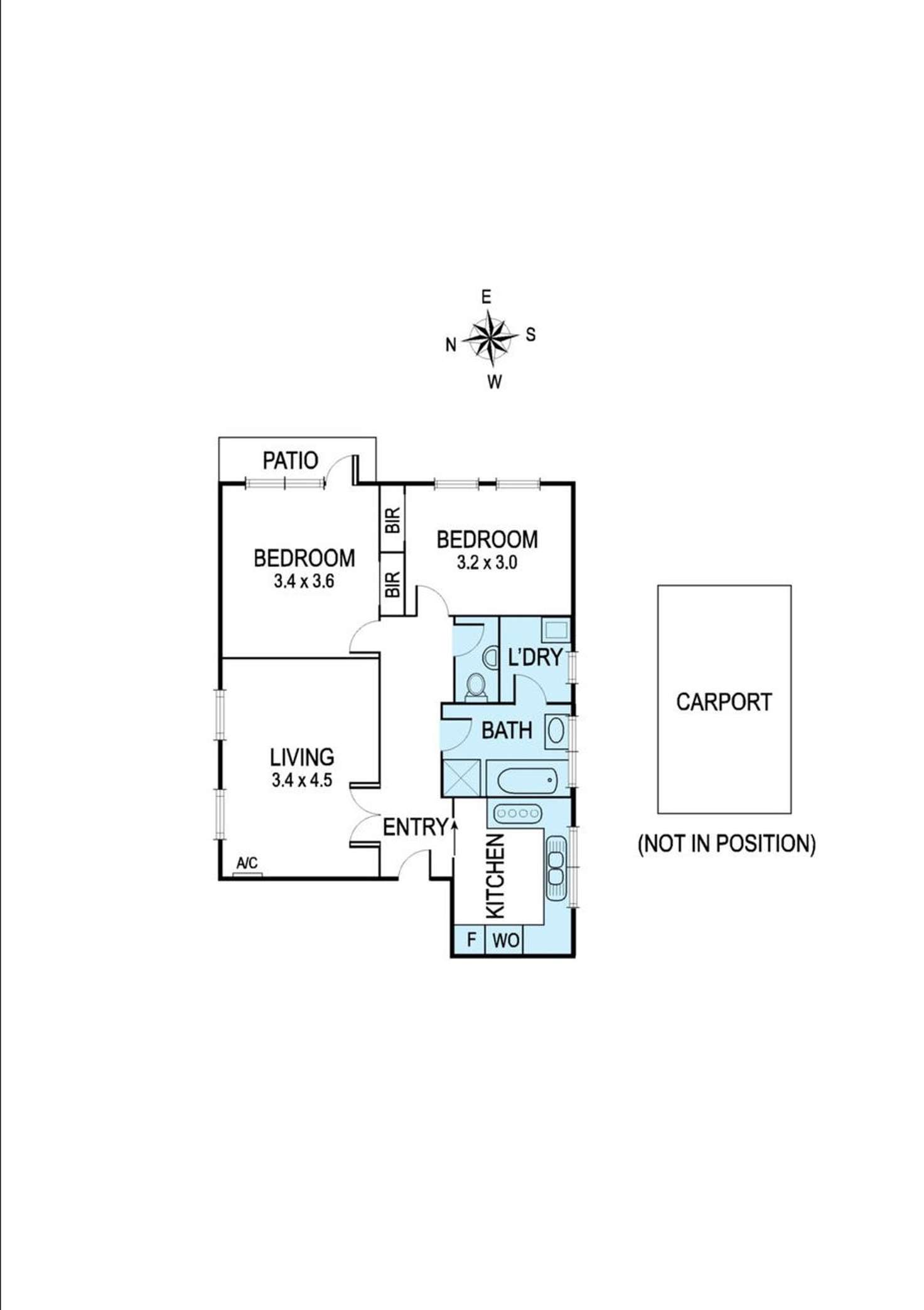 Floorplan of Homely apartment listing, 1/55 Brougham Street, Kew VIC 3101
