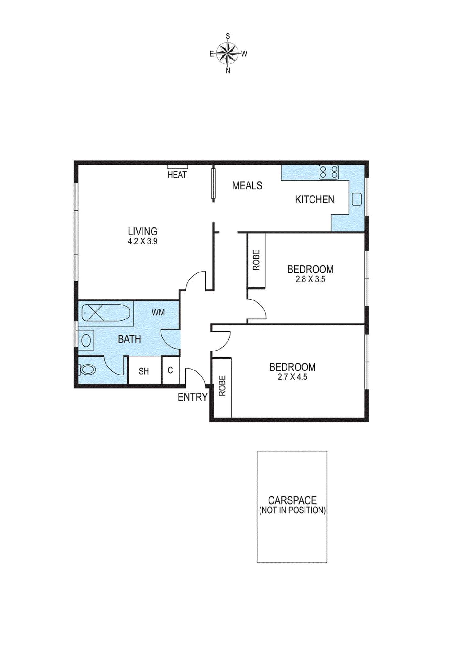 Floorplan of Homely apartment listing, 9/253 Grange Road, Ormond VIC 3204