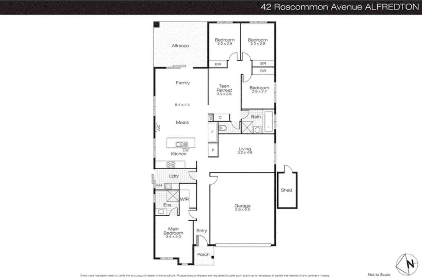 Floorplan of Homely house listing, 42 Roscommon Avenue, Alfredton VIC 3350