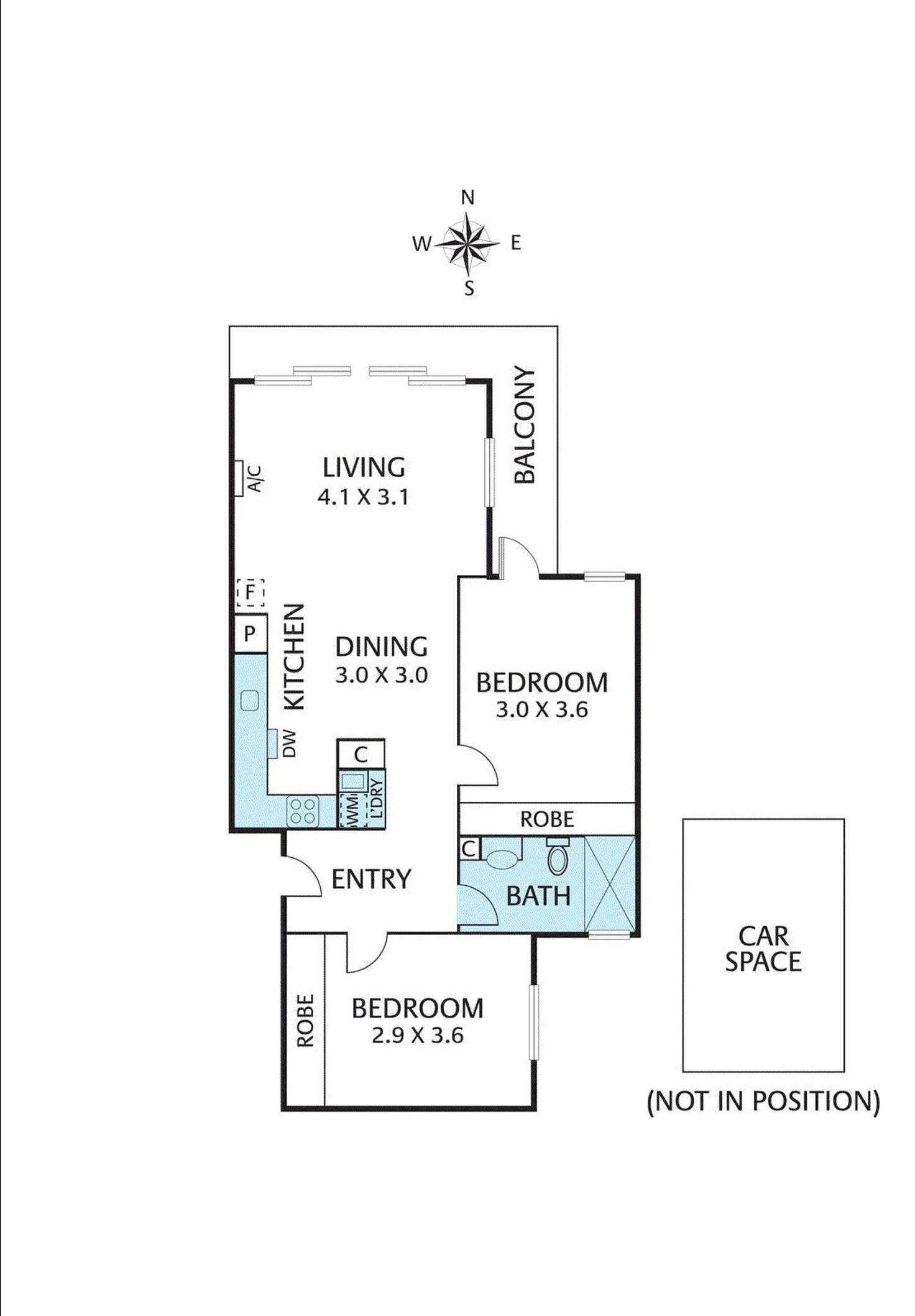 Floorplan of Homely apartment listing, 6/92 Easey Street, Collingwood VIC 3066