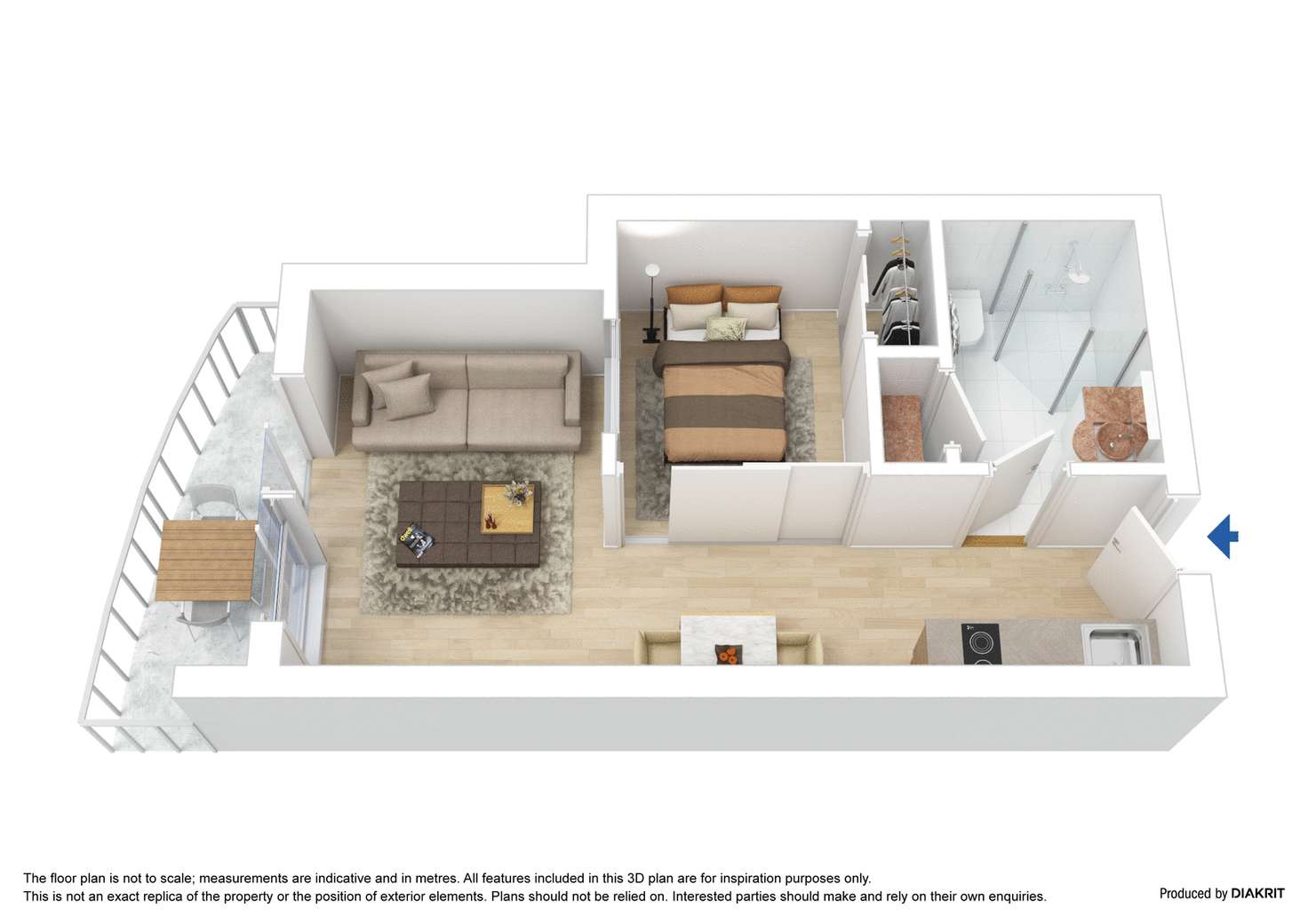 Floorplan of Homely apartment listing, 303/118 Franklin Street, Melbourne VIC 3000