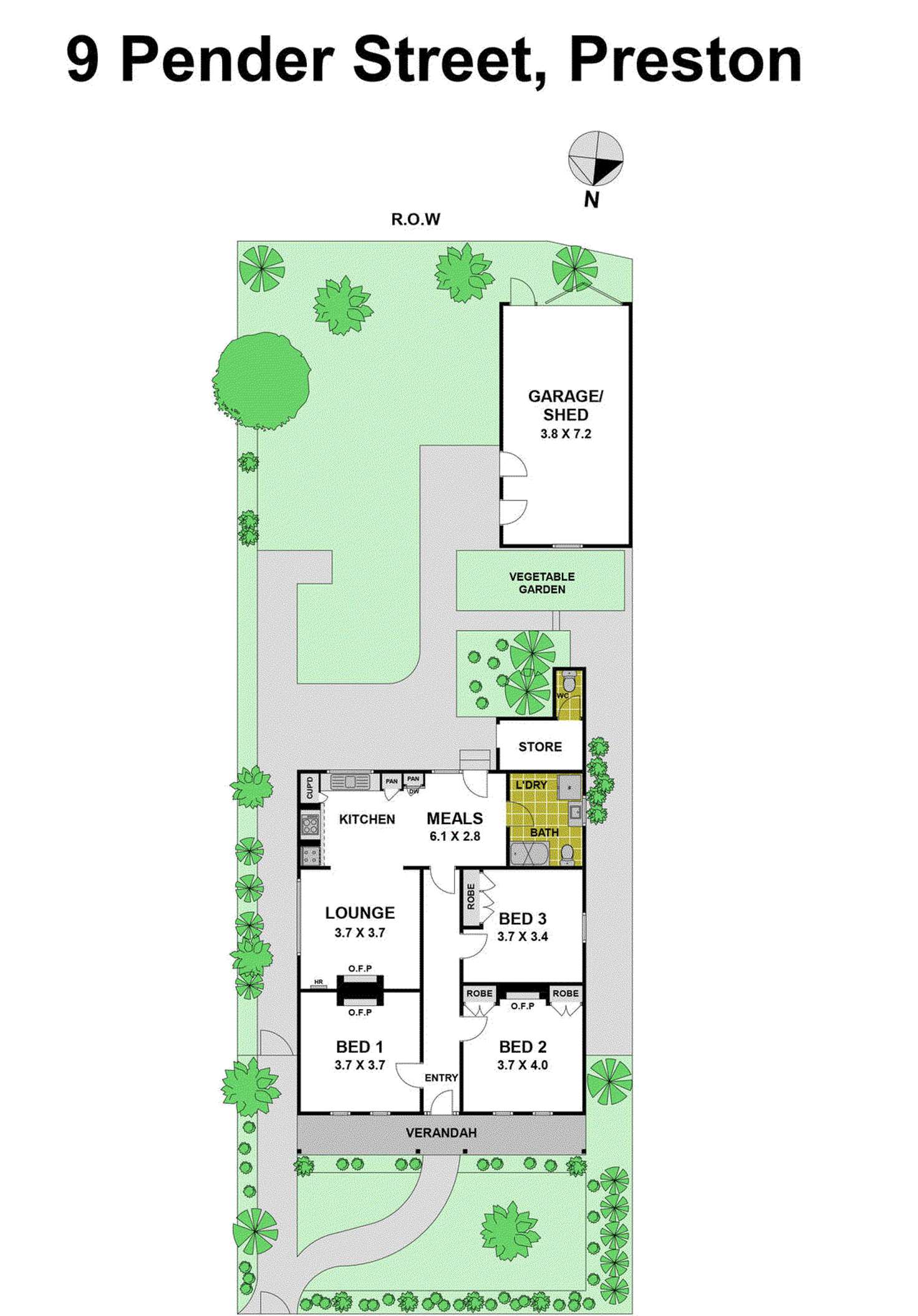 Floorplan of Homely house listing, 9 Pender Street, Preston VIC 3072