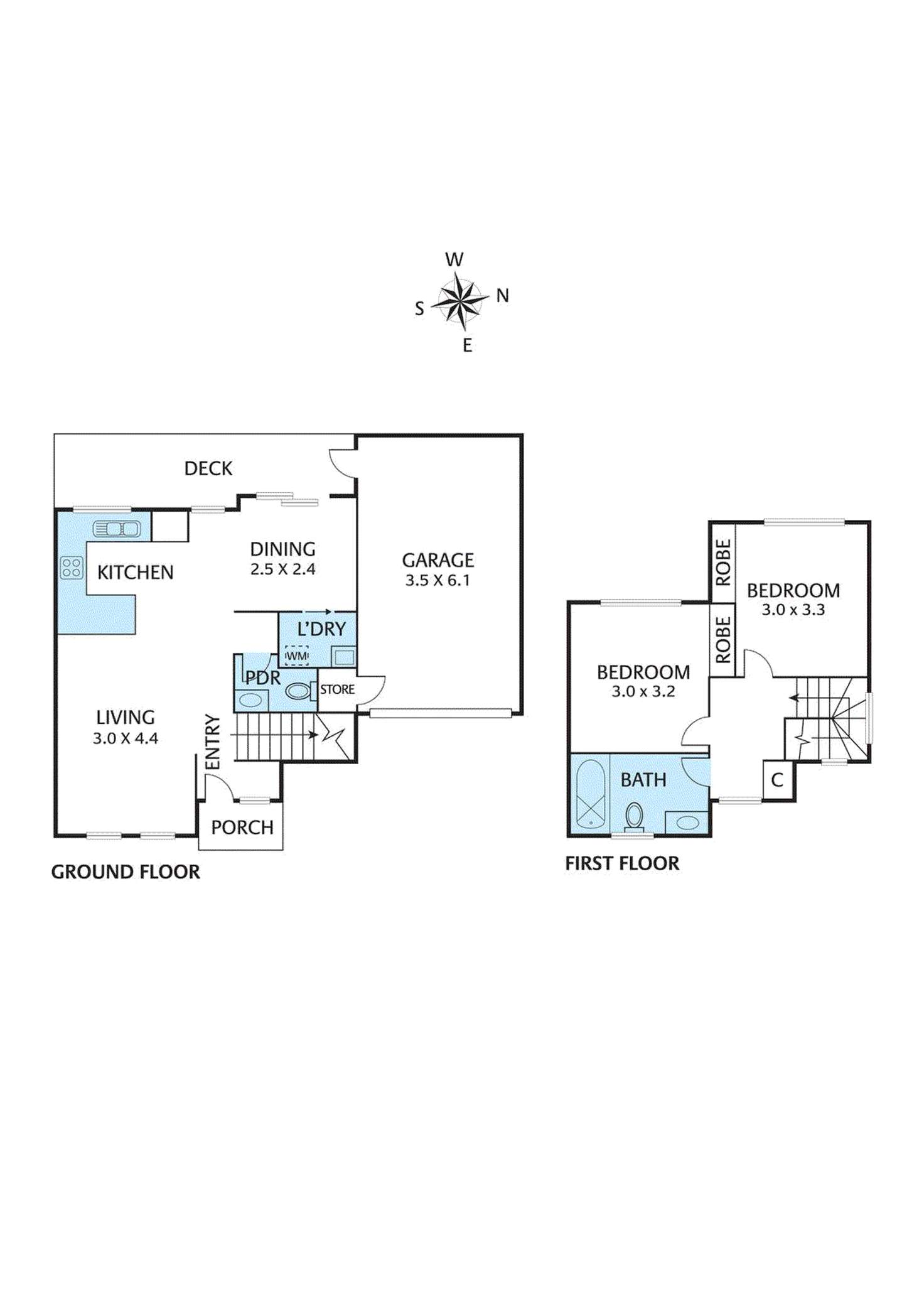 Floorplan of Homely townhouse listing, 3/204 Hawthorn Road, Vermont South VIC 3133