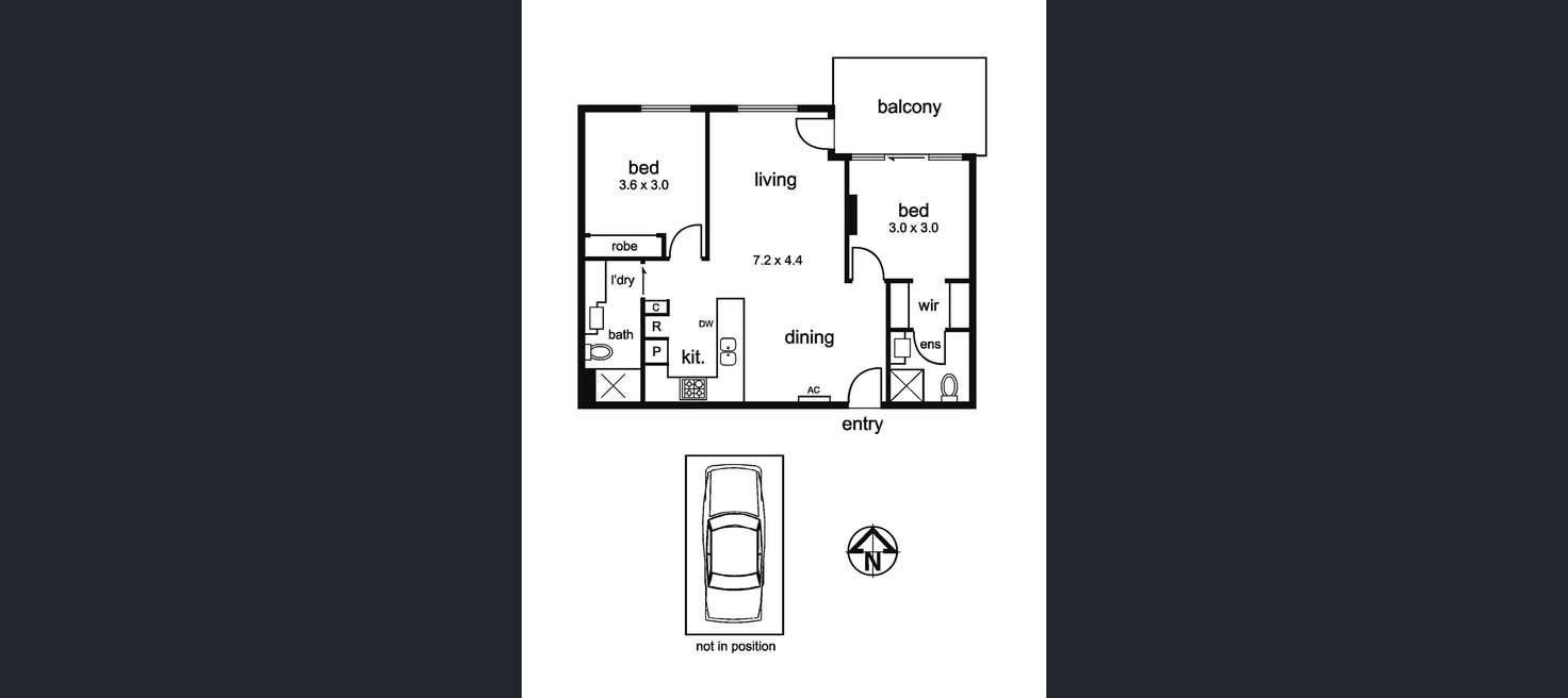 Floorplan of Homely apartment listing, 103/496 Brunswick Street, Fitzroy North VIC 3068