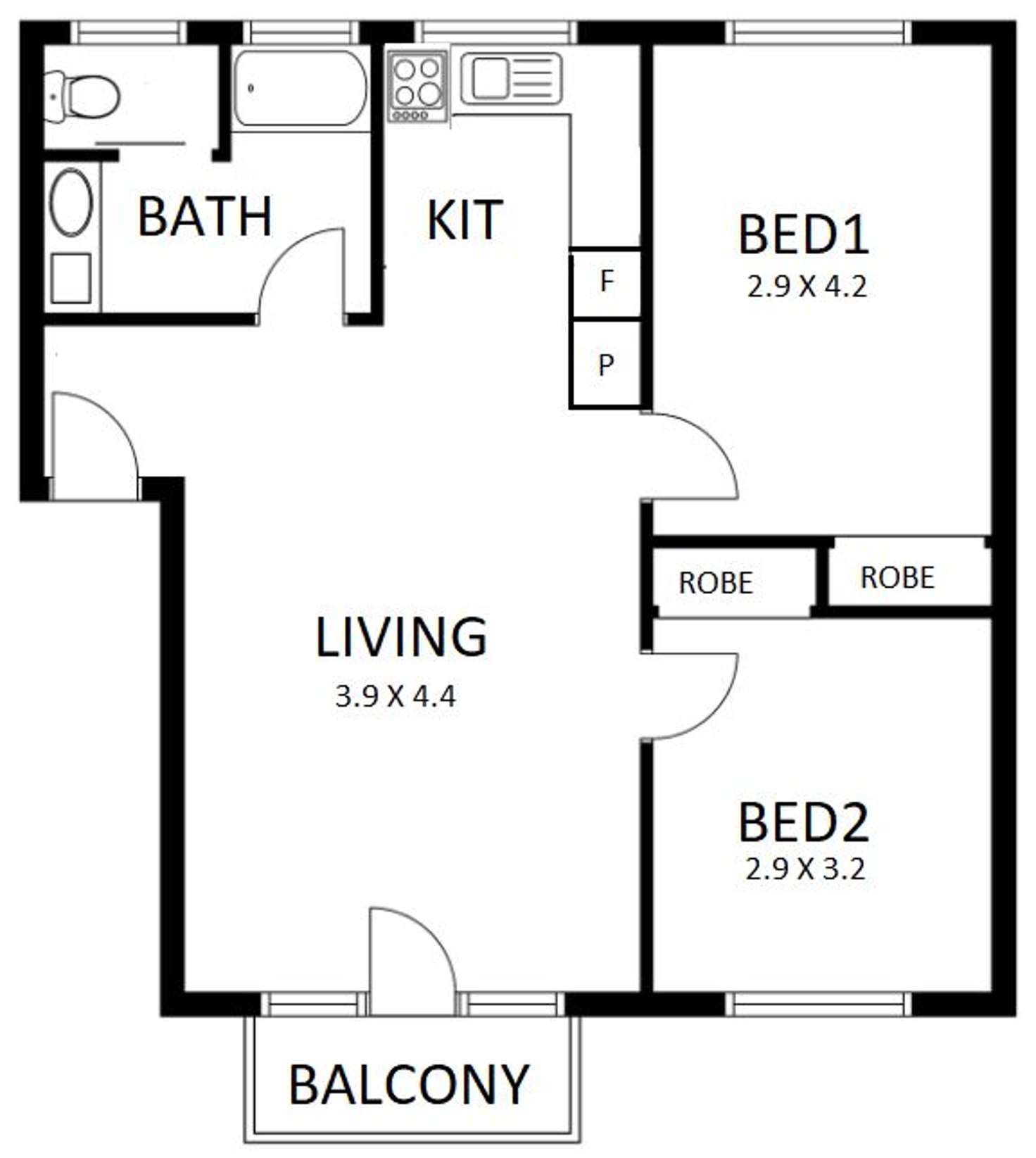 Floorplan of Homely apartment listing, 3/16 Murrell Street, Glenroy VIC 3046