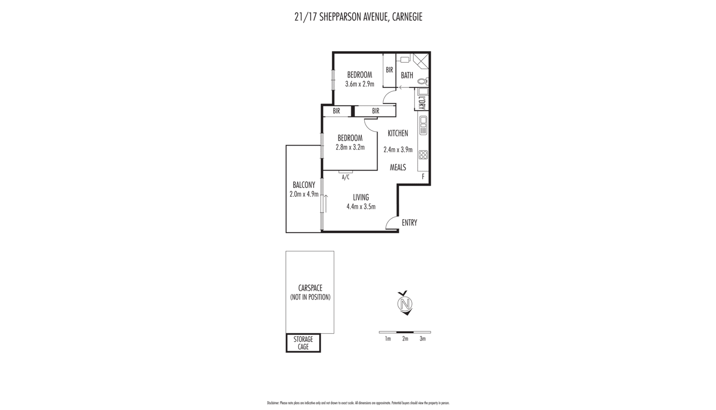 Floorplan of Homely apartment listing, 21/17 Shepparson Avenue, Carnegie VIC 3163