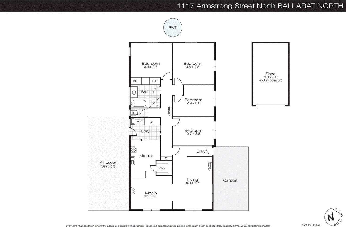 Floorplan of Homely house listing, 1117 Armstrong Street North, Ballarat North VIC 3350