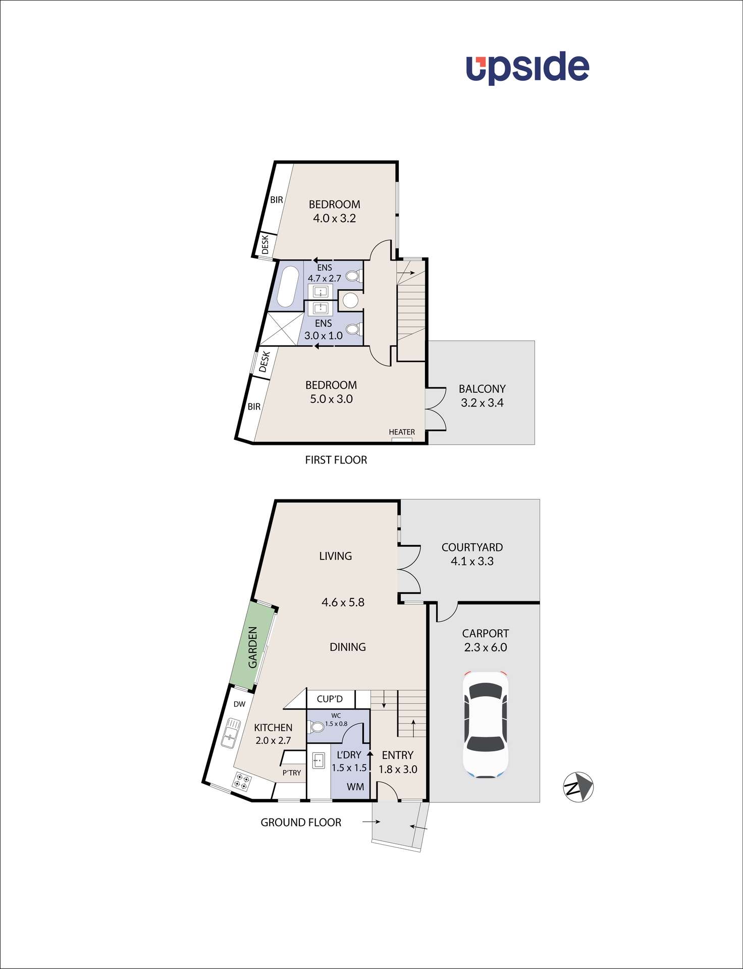 Floorplan of Homely townhouse listing, 3/11 Austin Place, West Melbourne VIC 3003