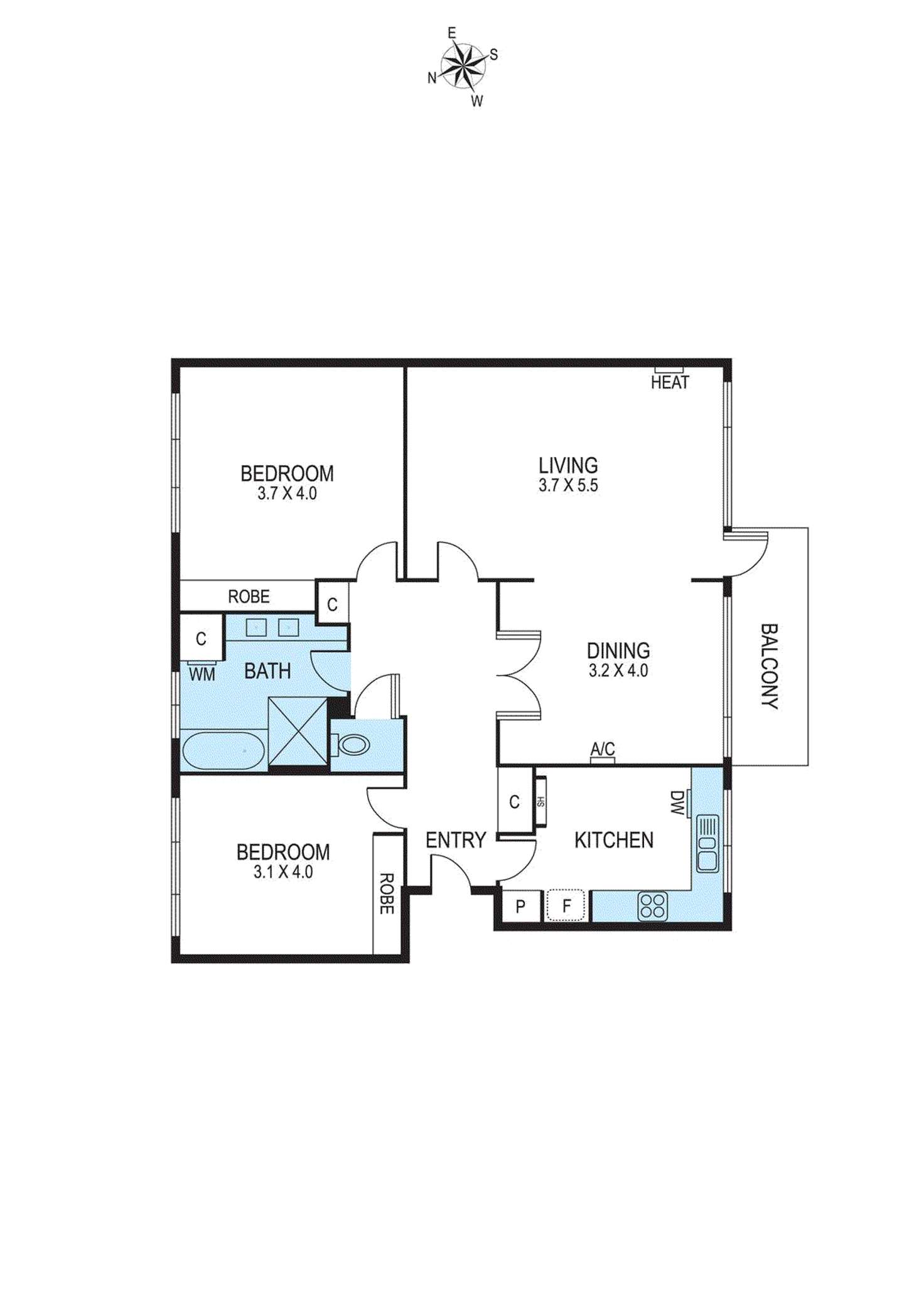 Floorplan of Homely apartment listing, 11/222 Hotham Street, Elsternwick VIC 3185