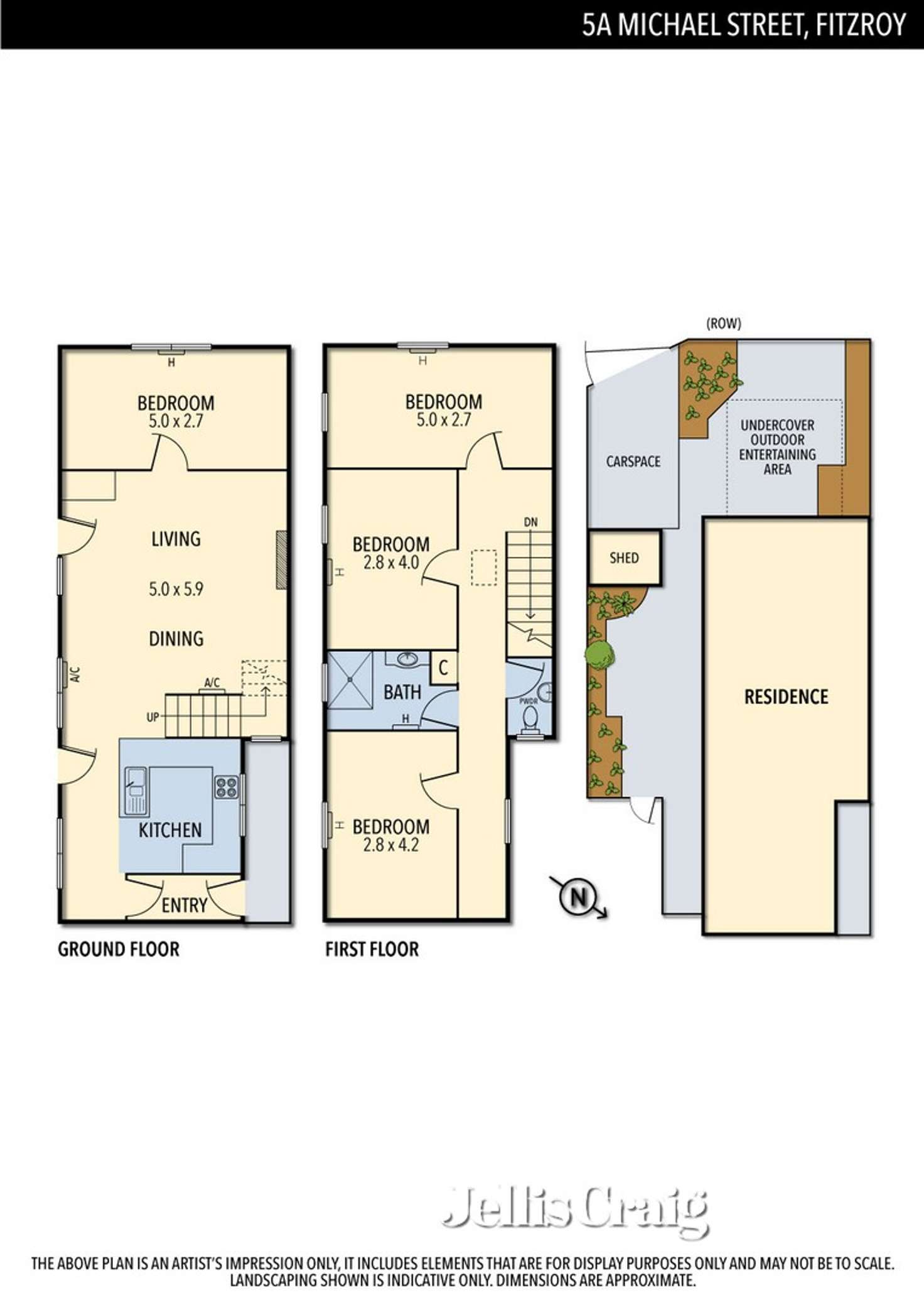 Floorplan of Homely house listing, 5A Michael Street, Fitzroy North VIC 3068