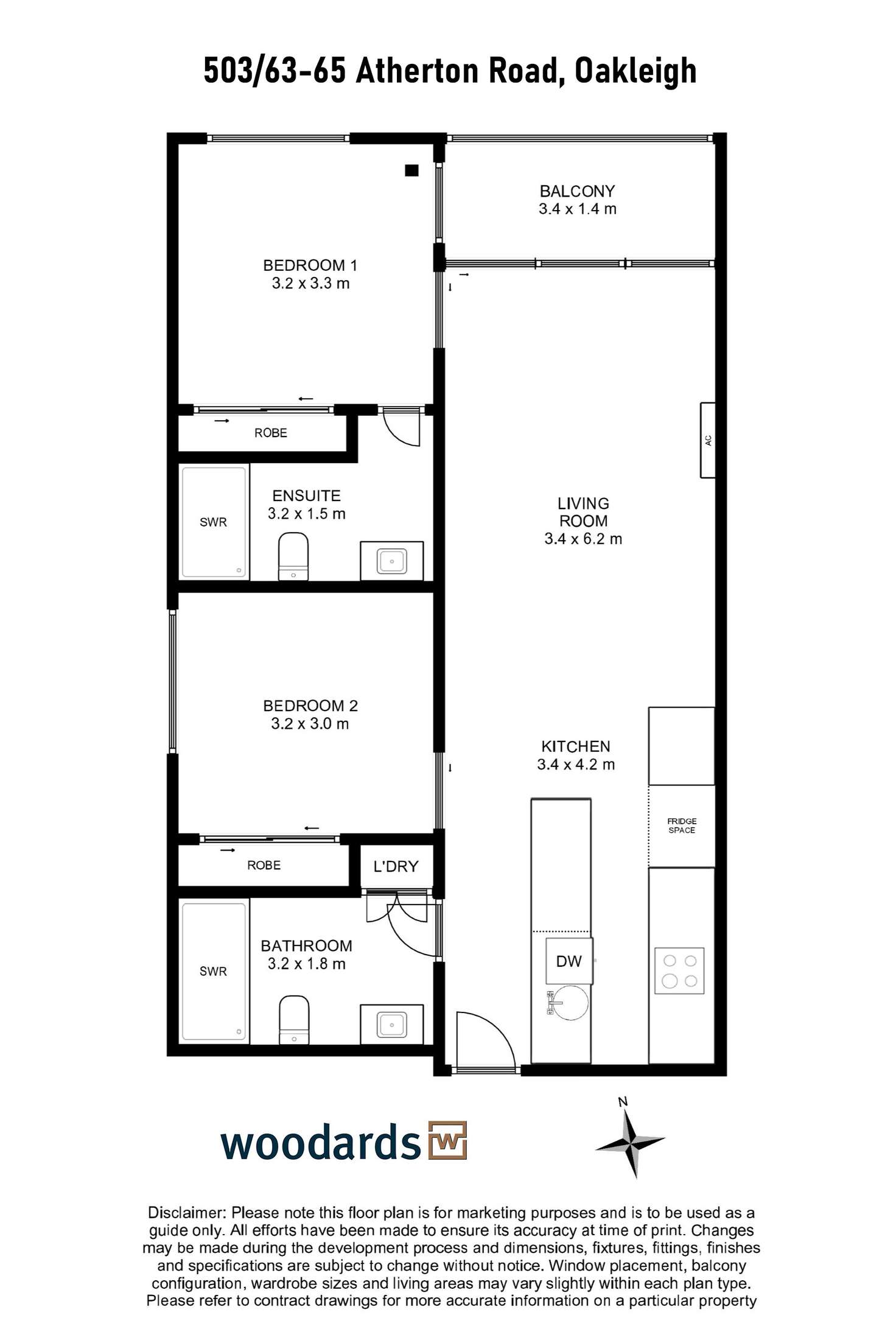 Floorplan of Homely apartment listing, 503/63-65 Atherton Road, Oakleigh VIC 3166