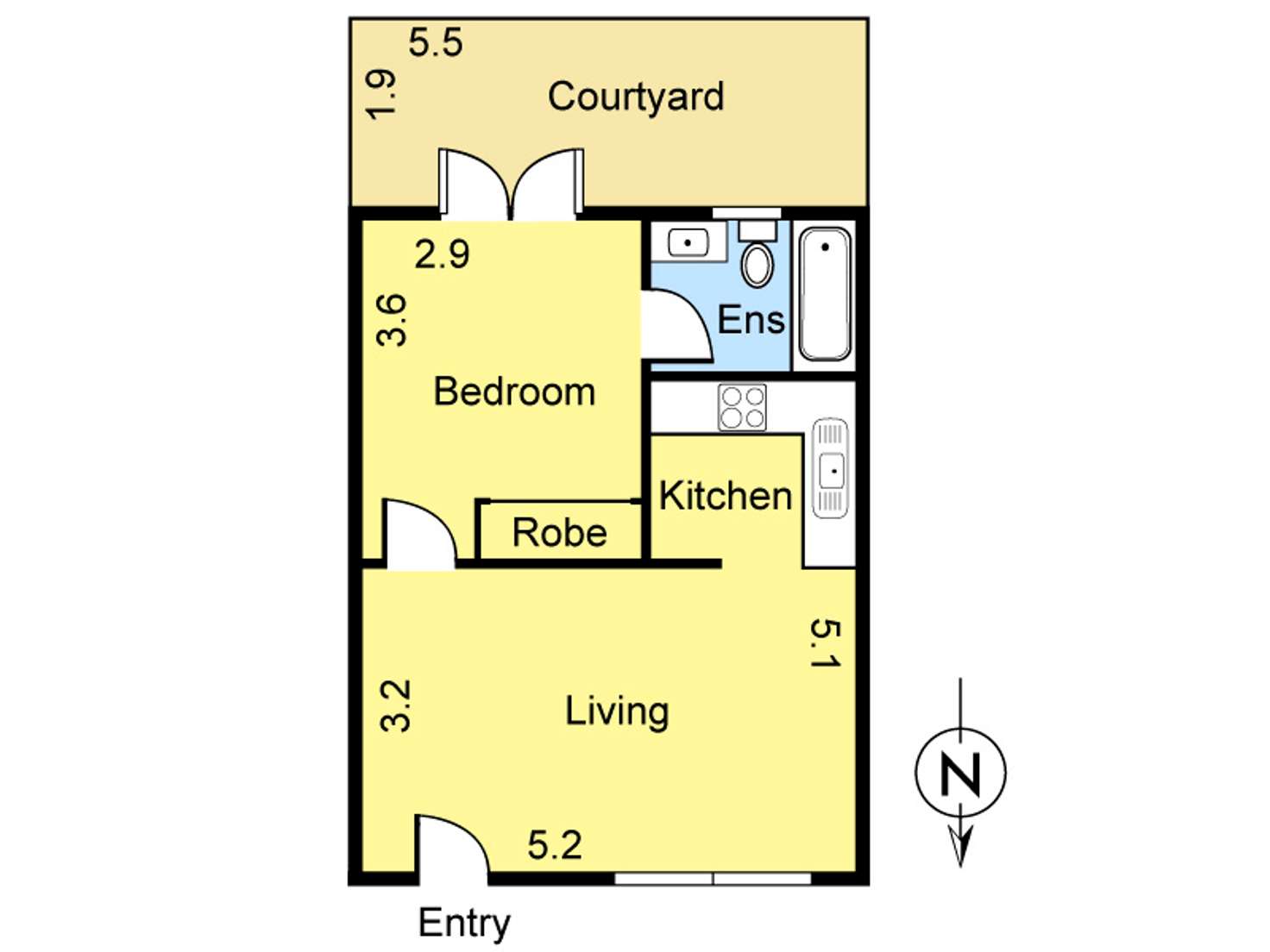 Floorplan of Homely apartment listing, 3/305 Station Street, Fairfield VIC 3078