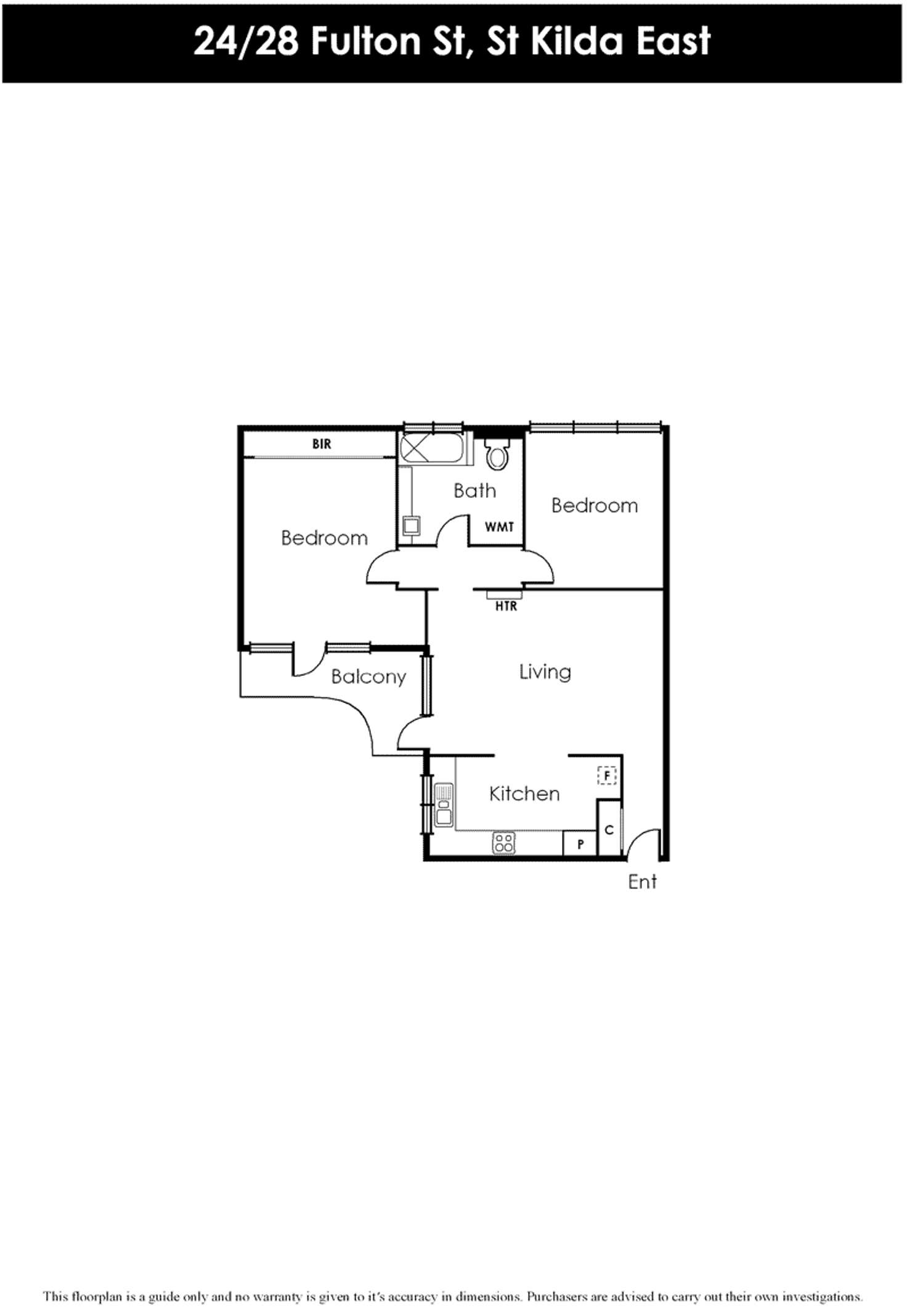 Floorplan of Homely apartment listing, 24/28 Fulton Street, St Kilda East VIC 3183