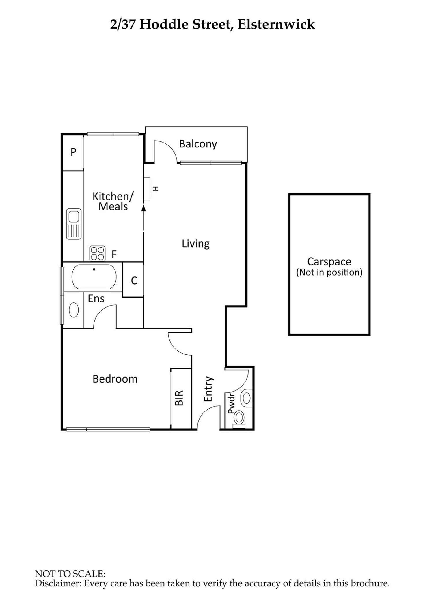 Floorplan of Homely apartment listing, 2/37 Hoddle Street, Elsternwick VIC 3185
