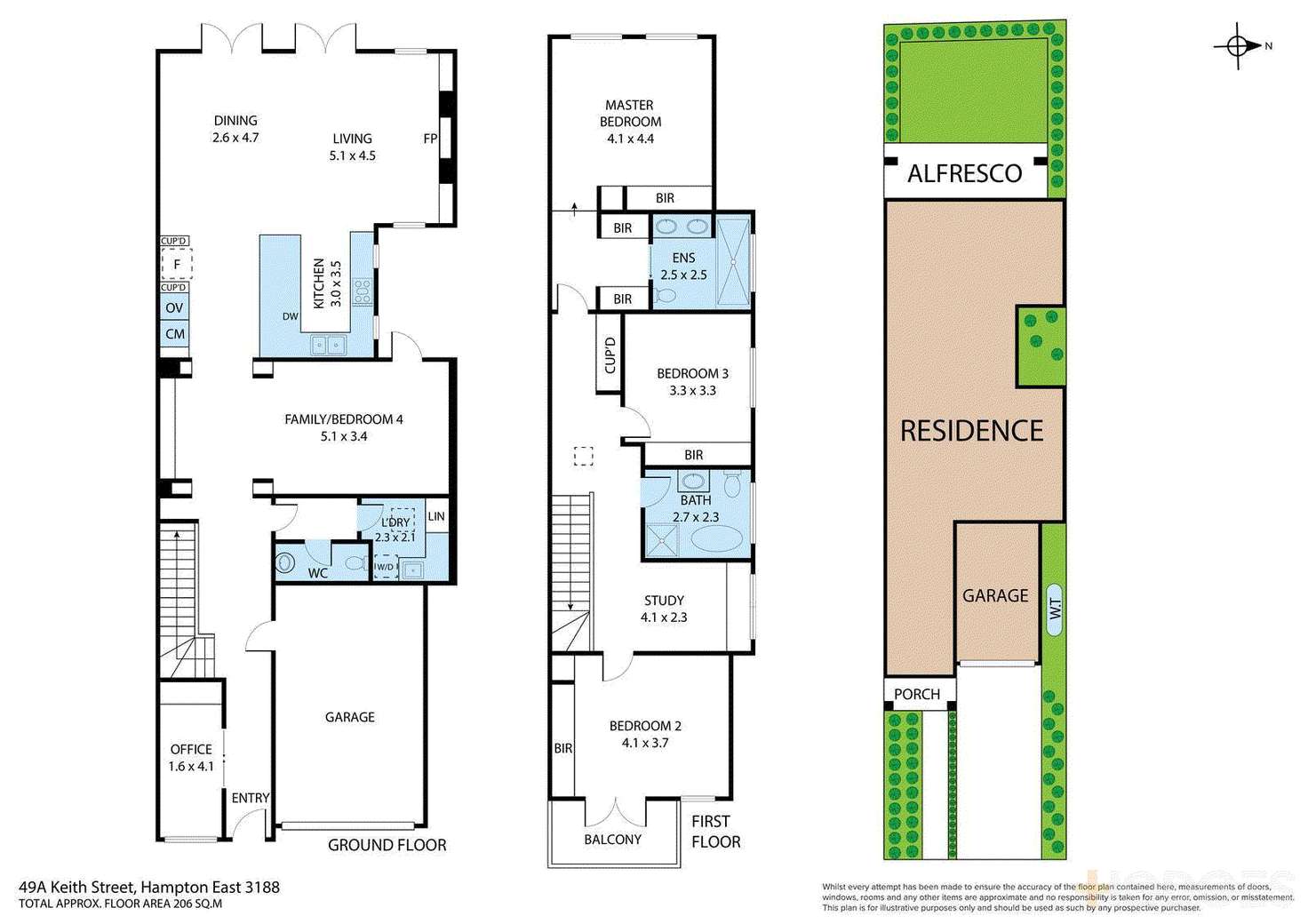 Floorplan of Homely townhouse listing, 49a Keith Street, Hampton East VIC 3188