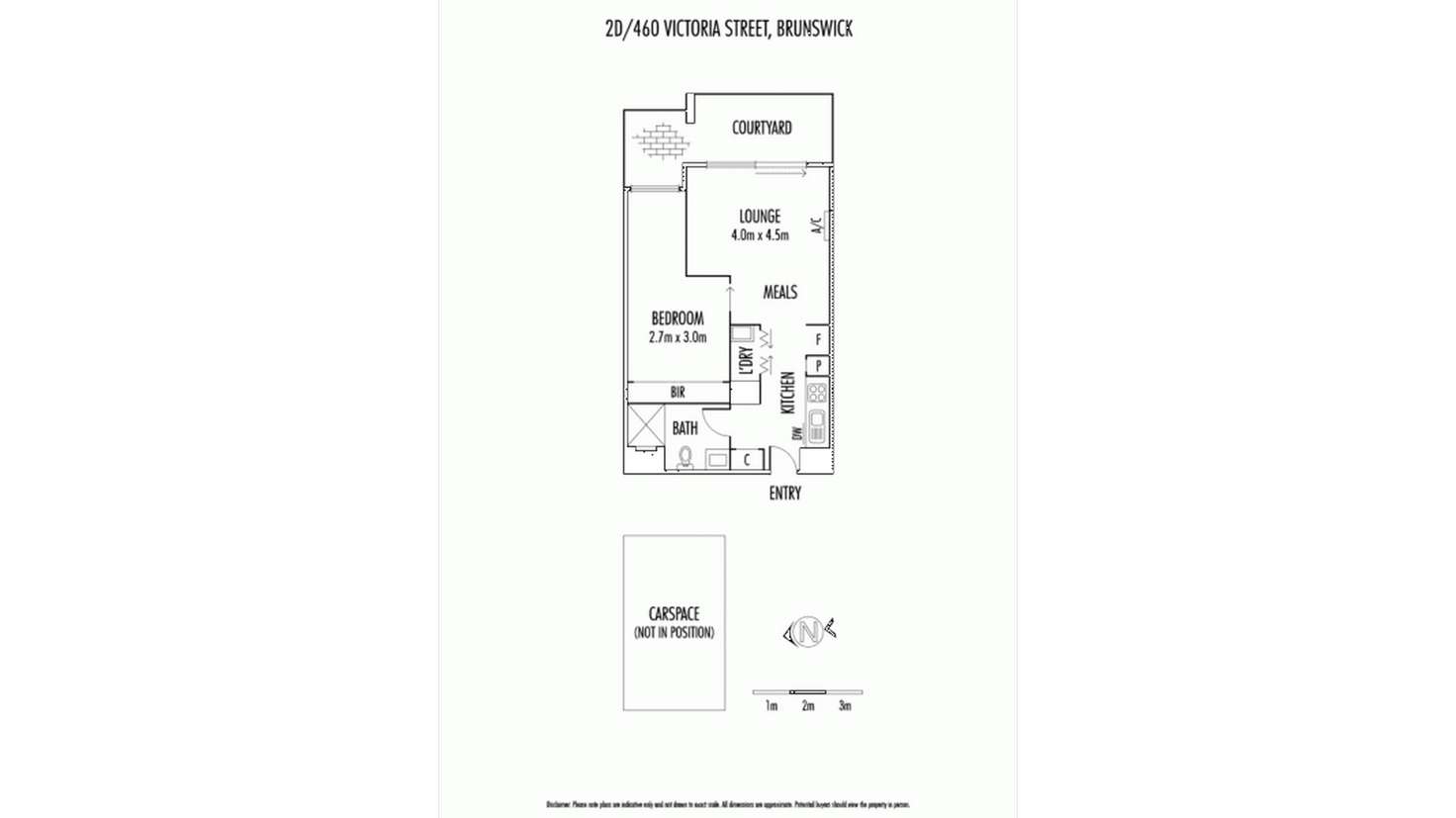 Floorplan of Homely apartment listing, D2/460 Victoria Street, Brunswick VIC 3056