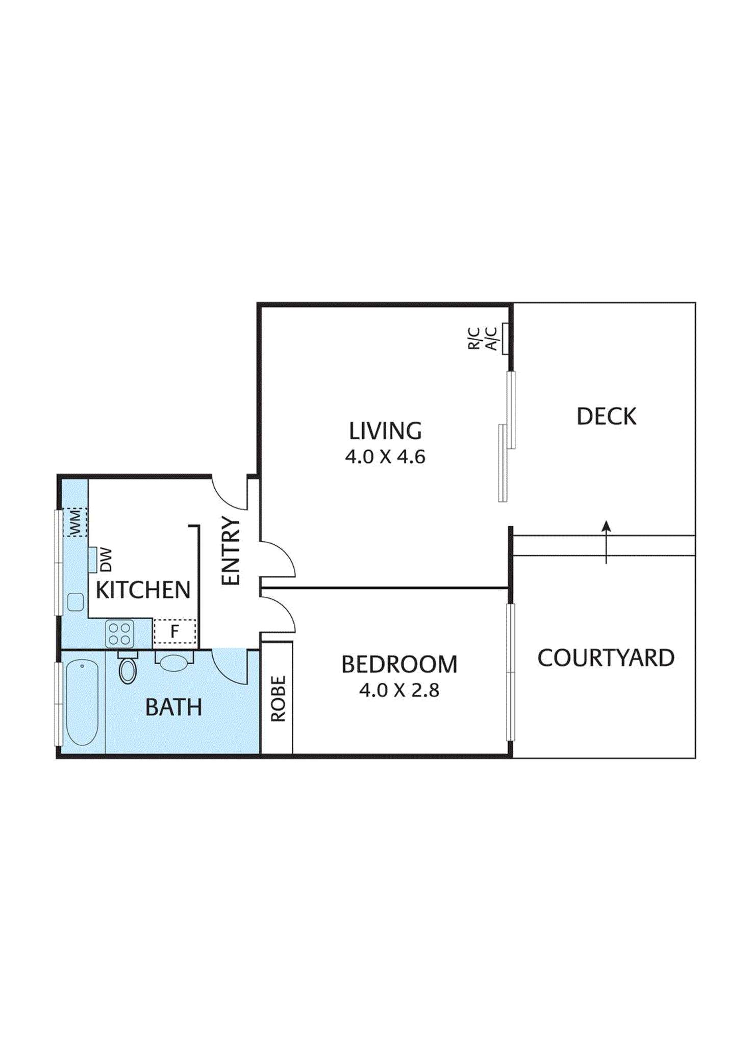Floorplan of Homely unit listing, 2/14 Liddiard Street, Hawthorn VIC 3122