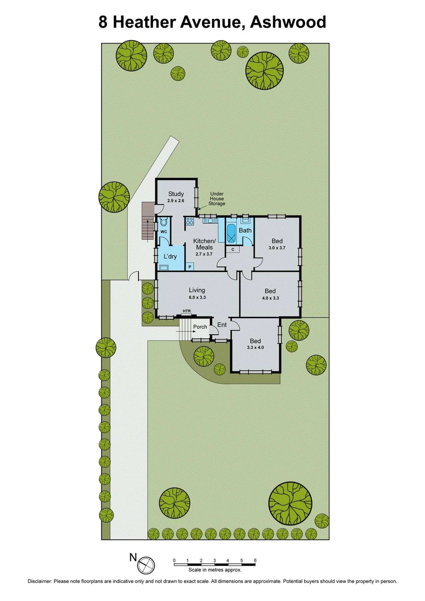 Floorplan of Homely house listing, 8 Heather Avenue, Ashwood VIC 3147